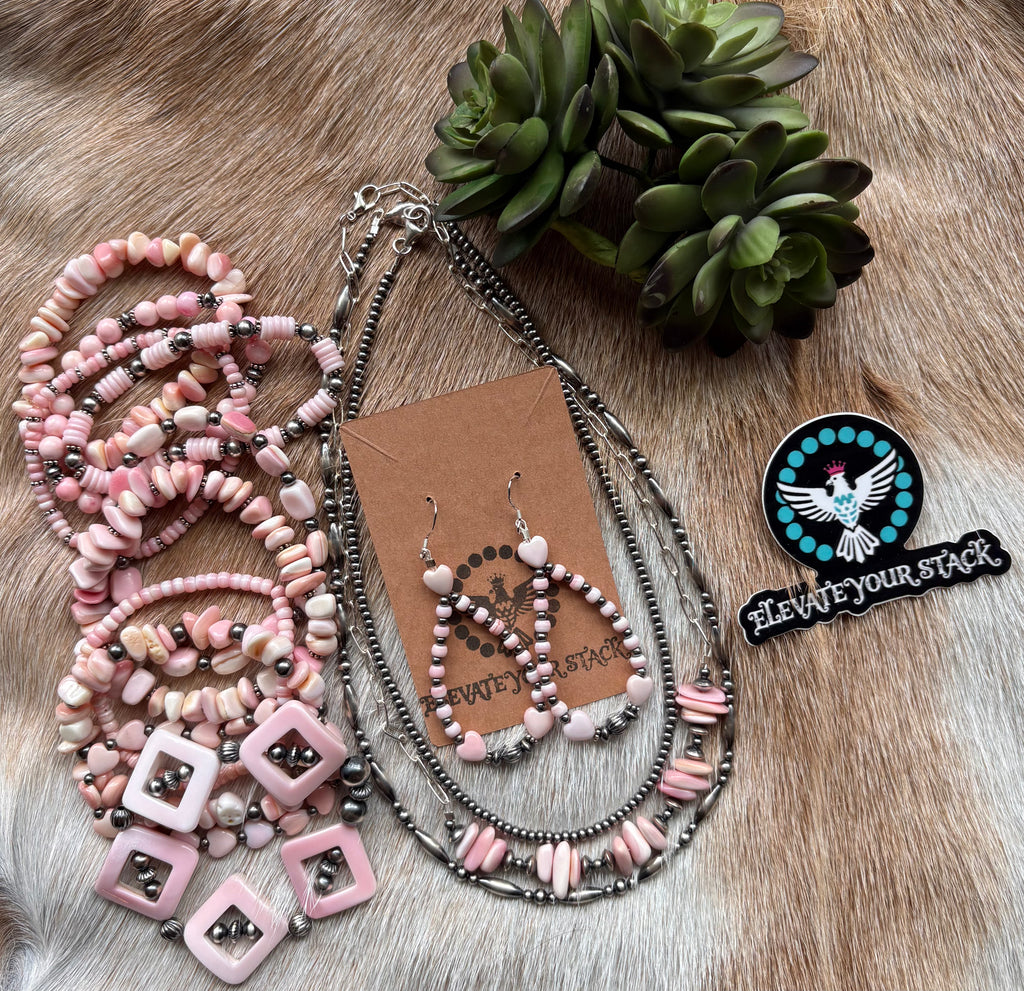 Pink Conch Dream Chunky Bracelet