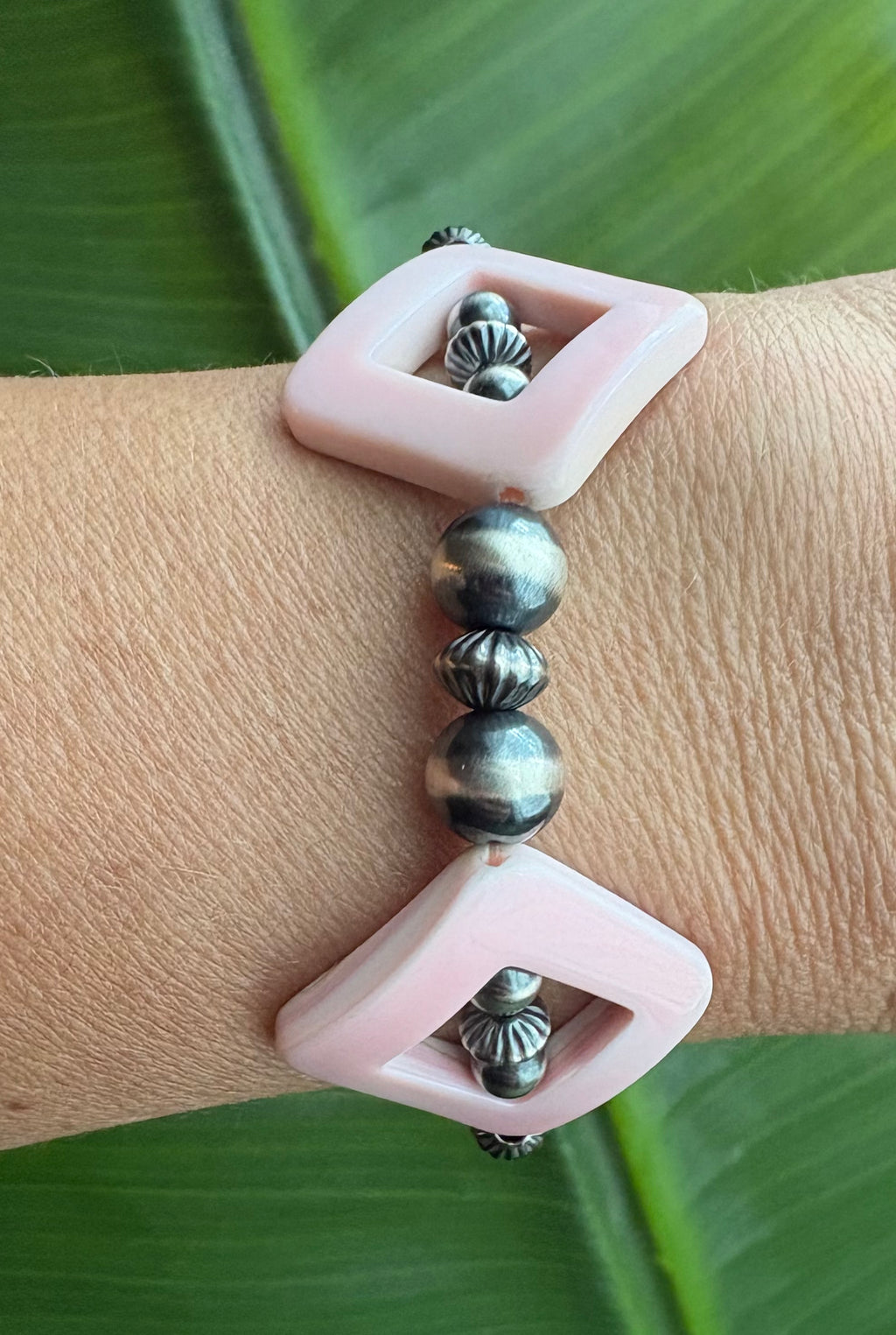 Pink Conch Dream Chunky Bracelet