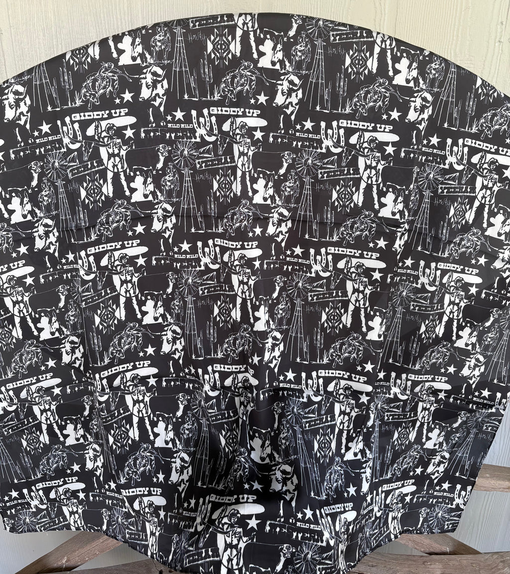 Giddy Up Black Bandana