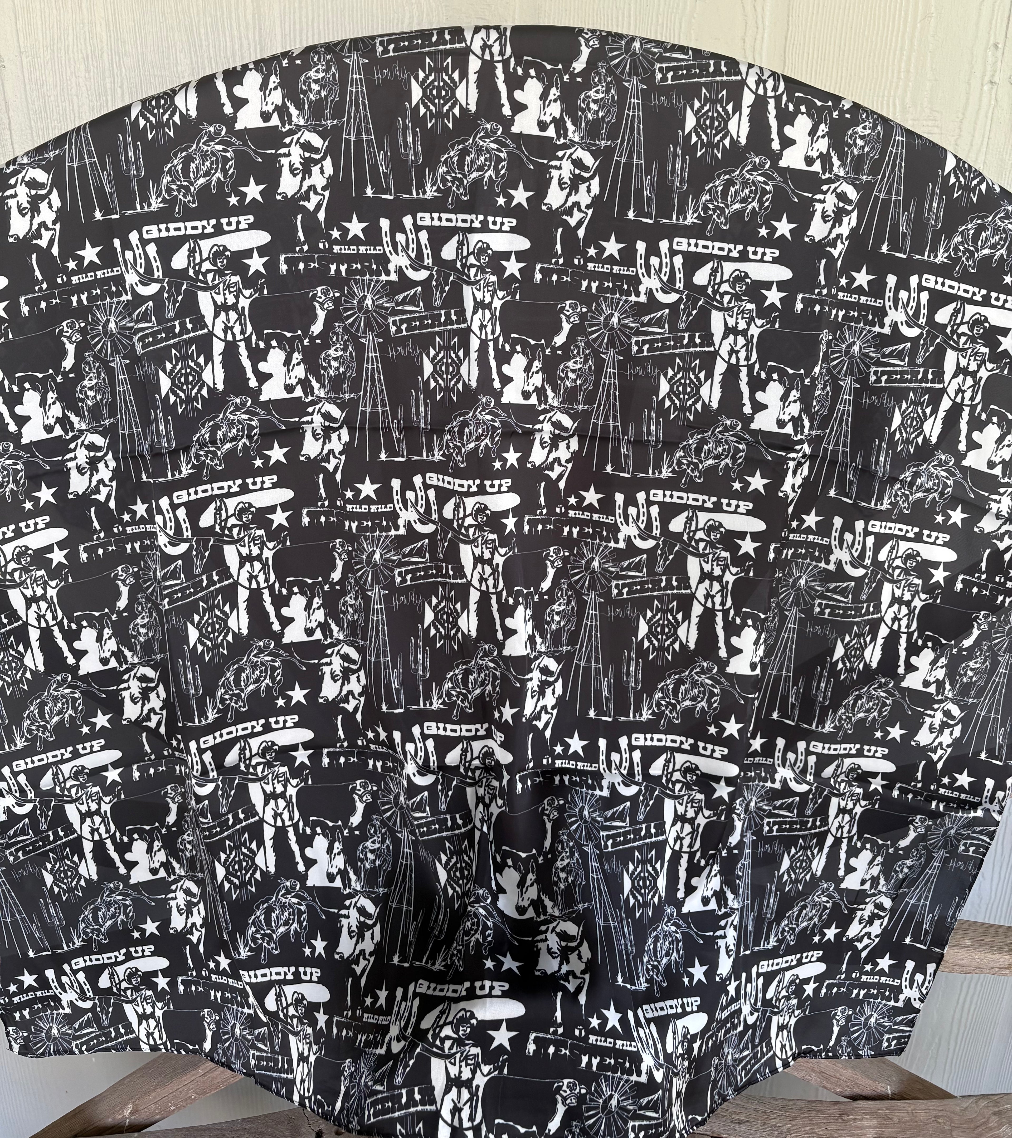 Giddy Up Black Bandana