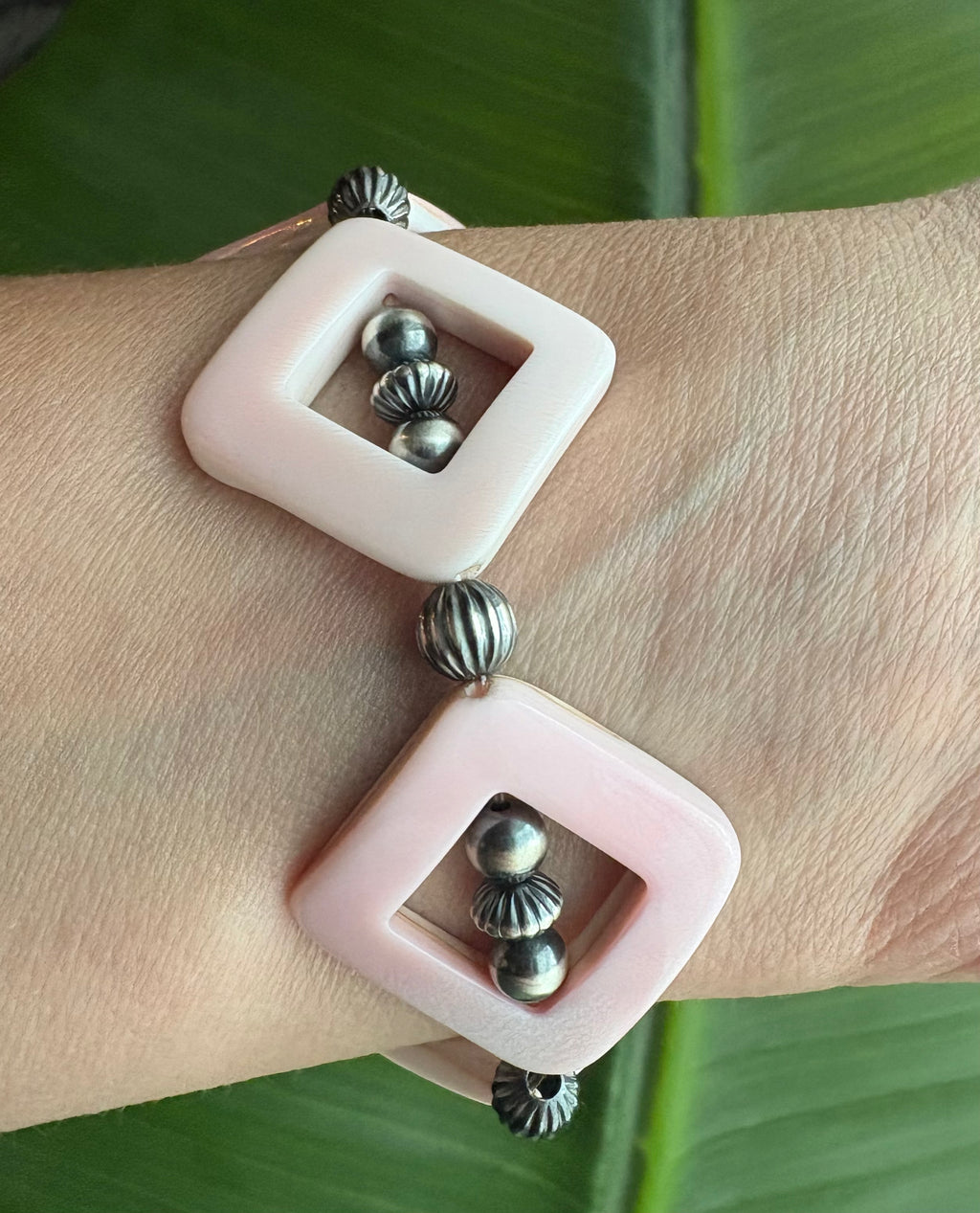 Pink Conch Dream Chunky Bracelet