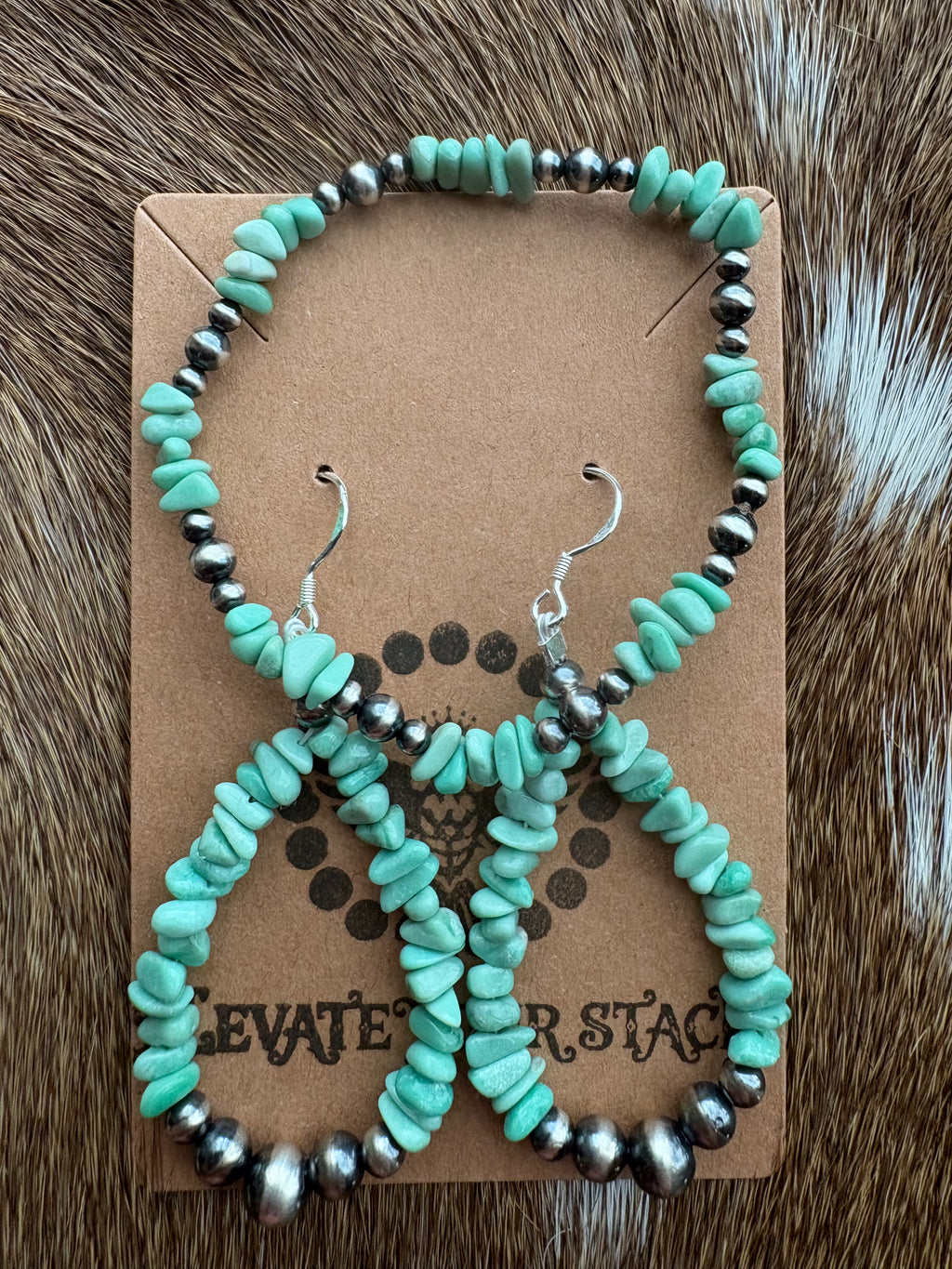 Nevada Variscite Chippy Earring & Bracelet Set