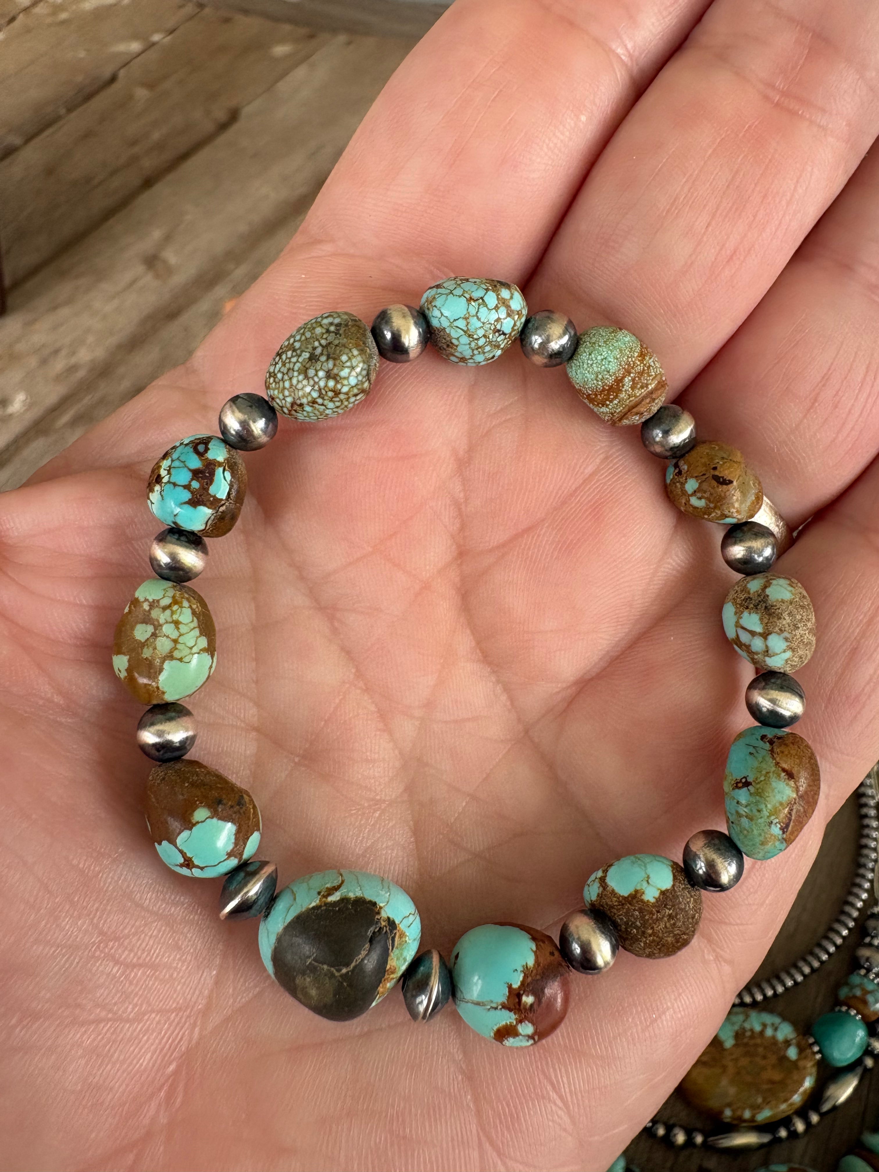 Mine 8 Chunky Nugget & Pearls Bracelet