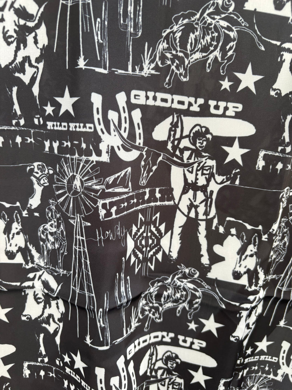 Giddy Up Black Bandana
