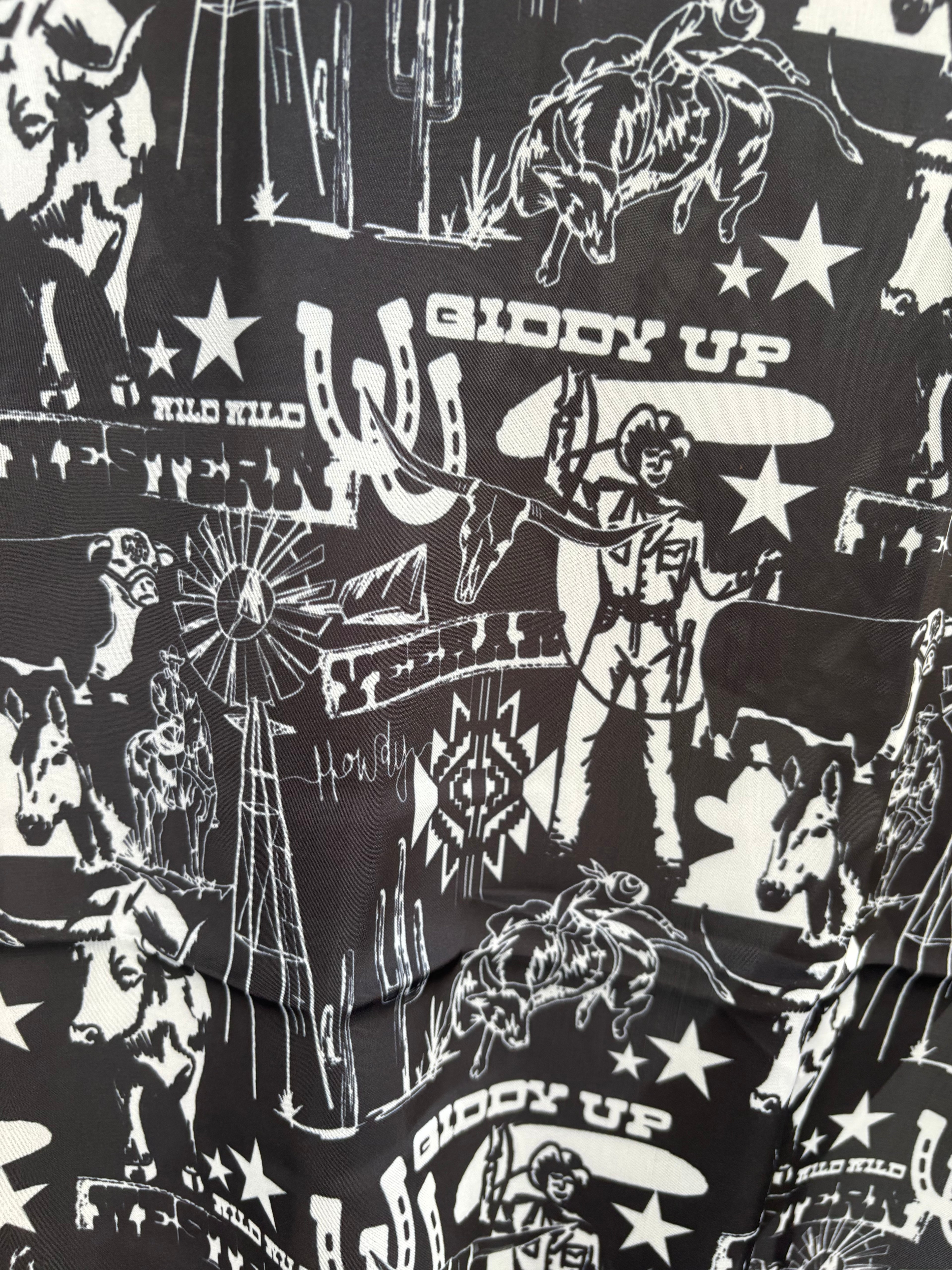 Giddy Up Black Bandana