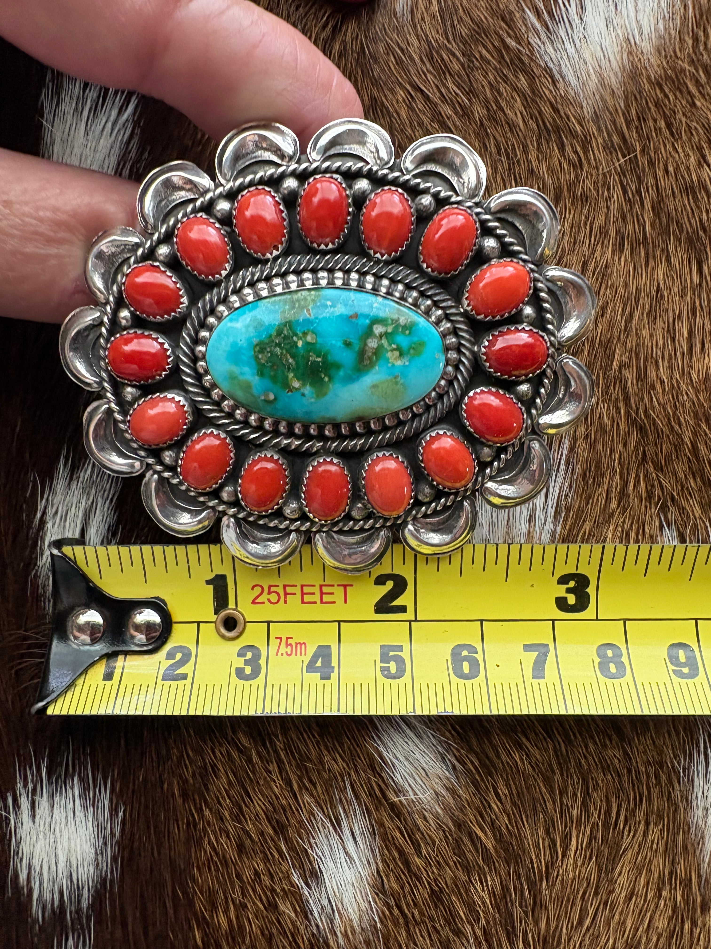 Sonoran Gold & Red Coral Statement Ring by Hemerson Brown