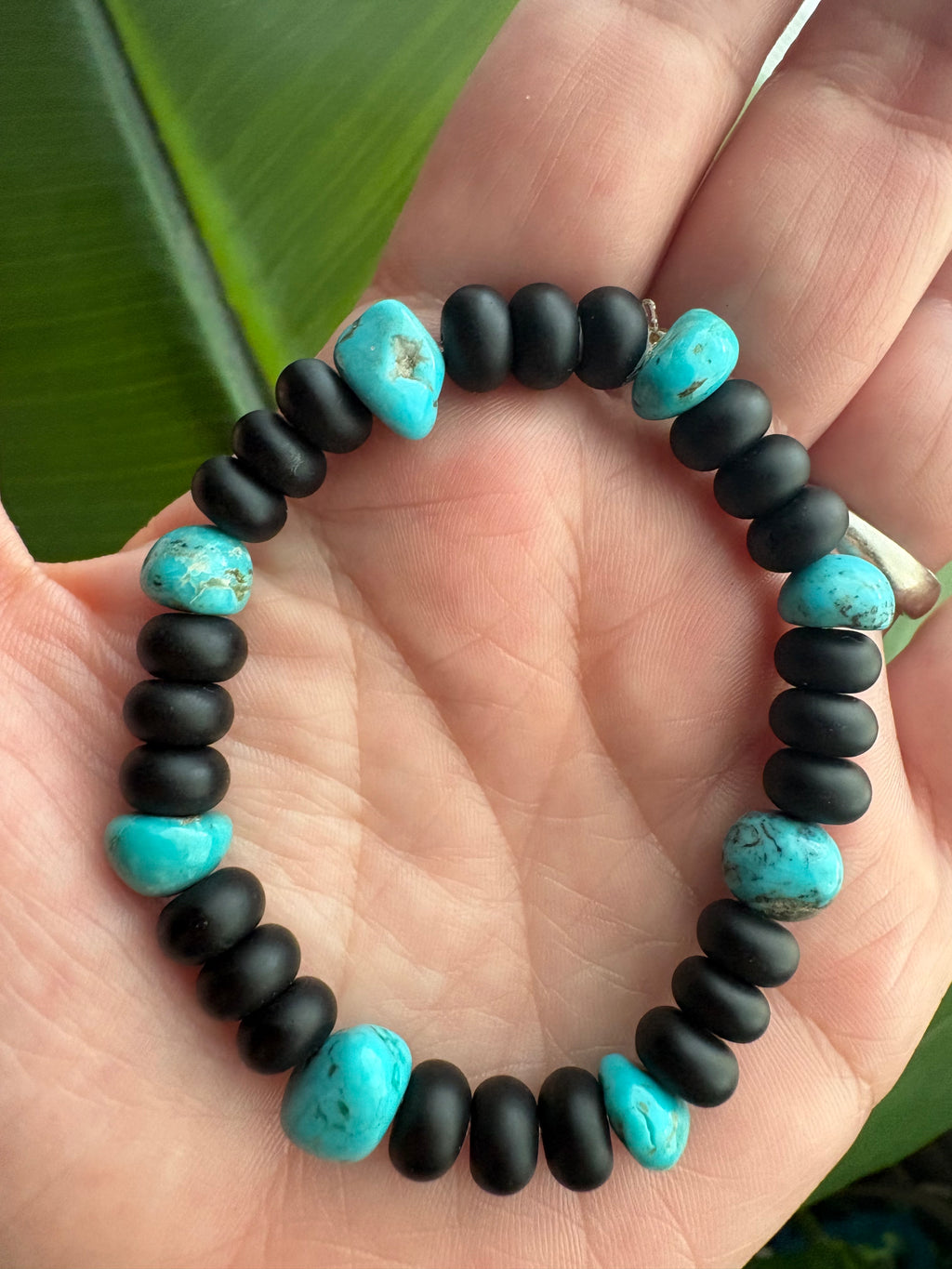 Onyx & Kingman Chunky Bracelet