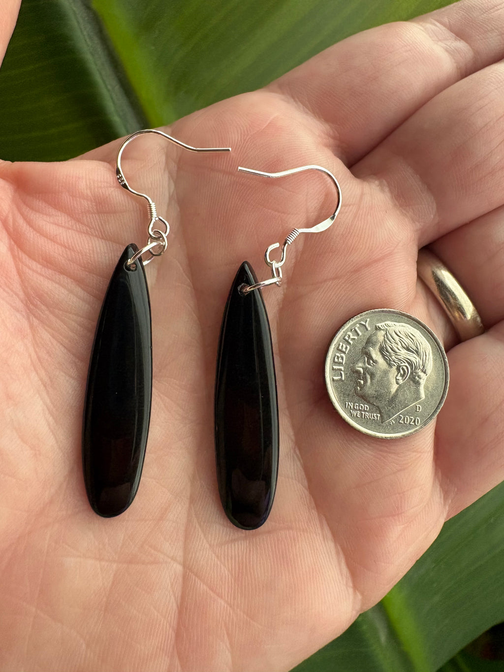 Black Obsidian Dangle Earrings