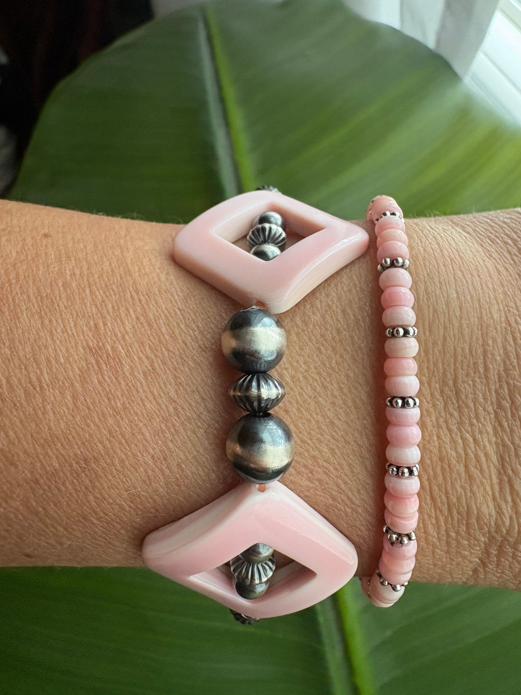 Pink Conch Dream Chunky Bracelet