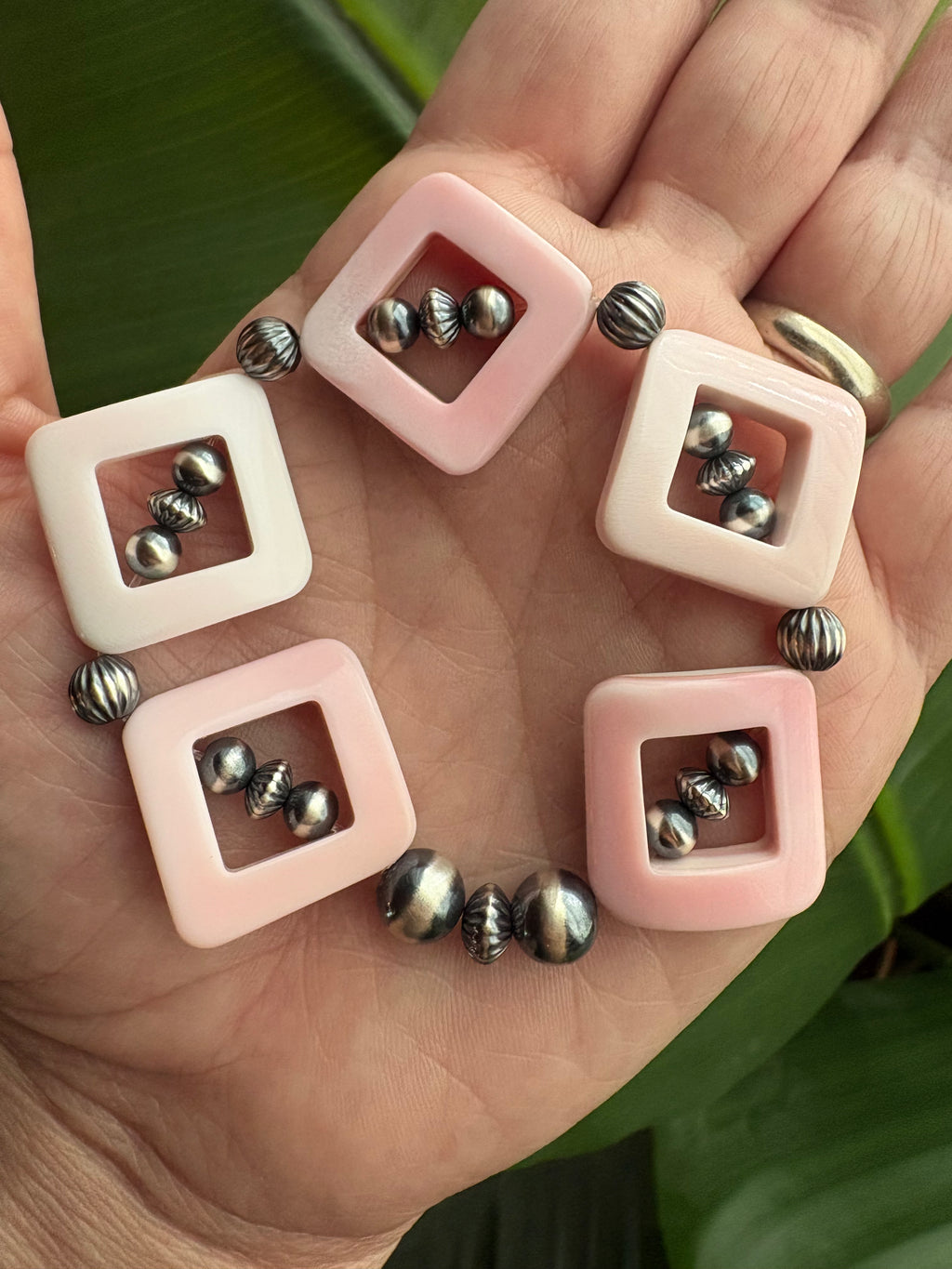 Pink Conch Dream Chunky Bracelet