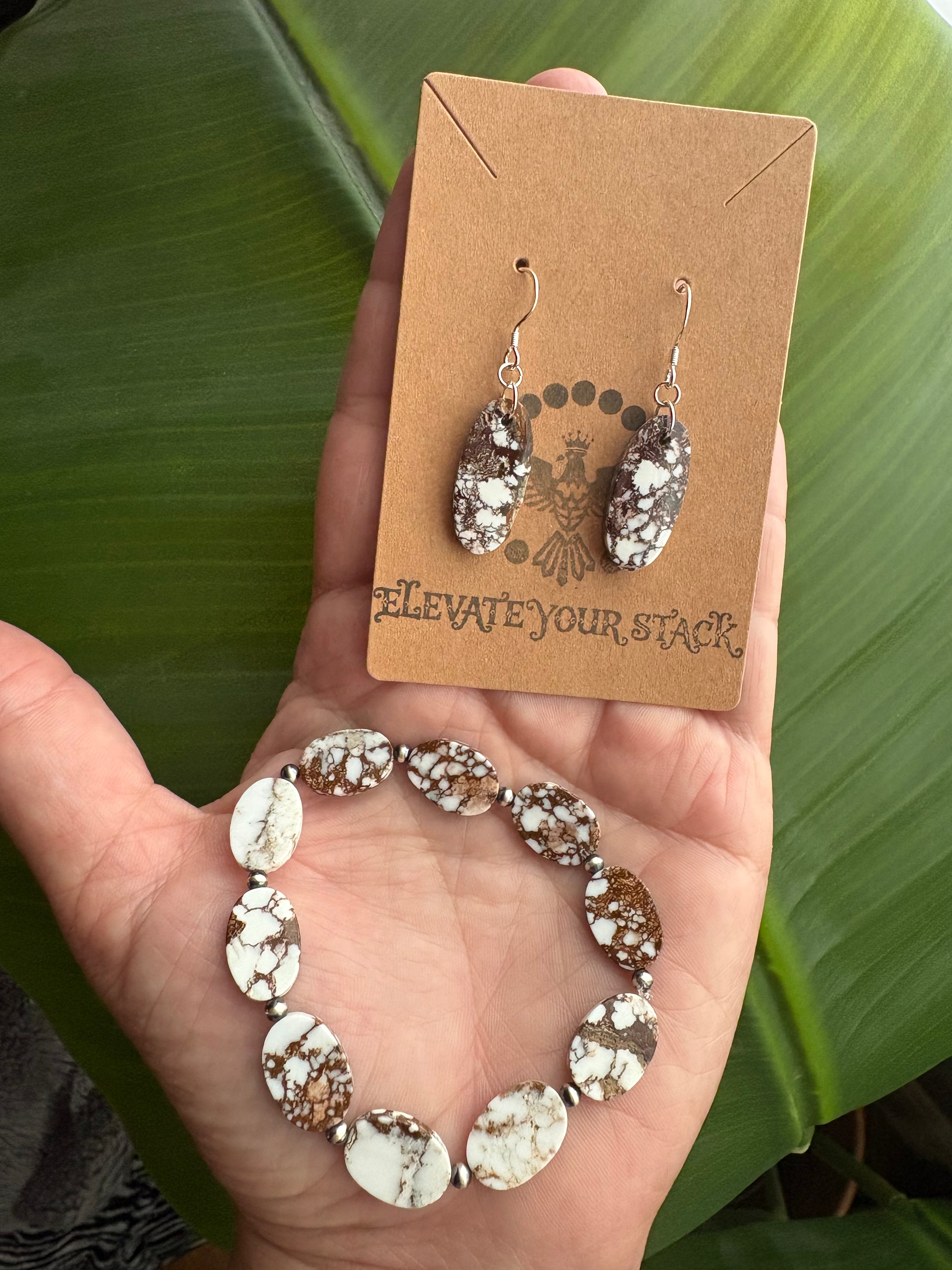 Wild Horse Flat Oval & Pearl Bracelet