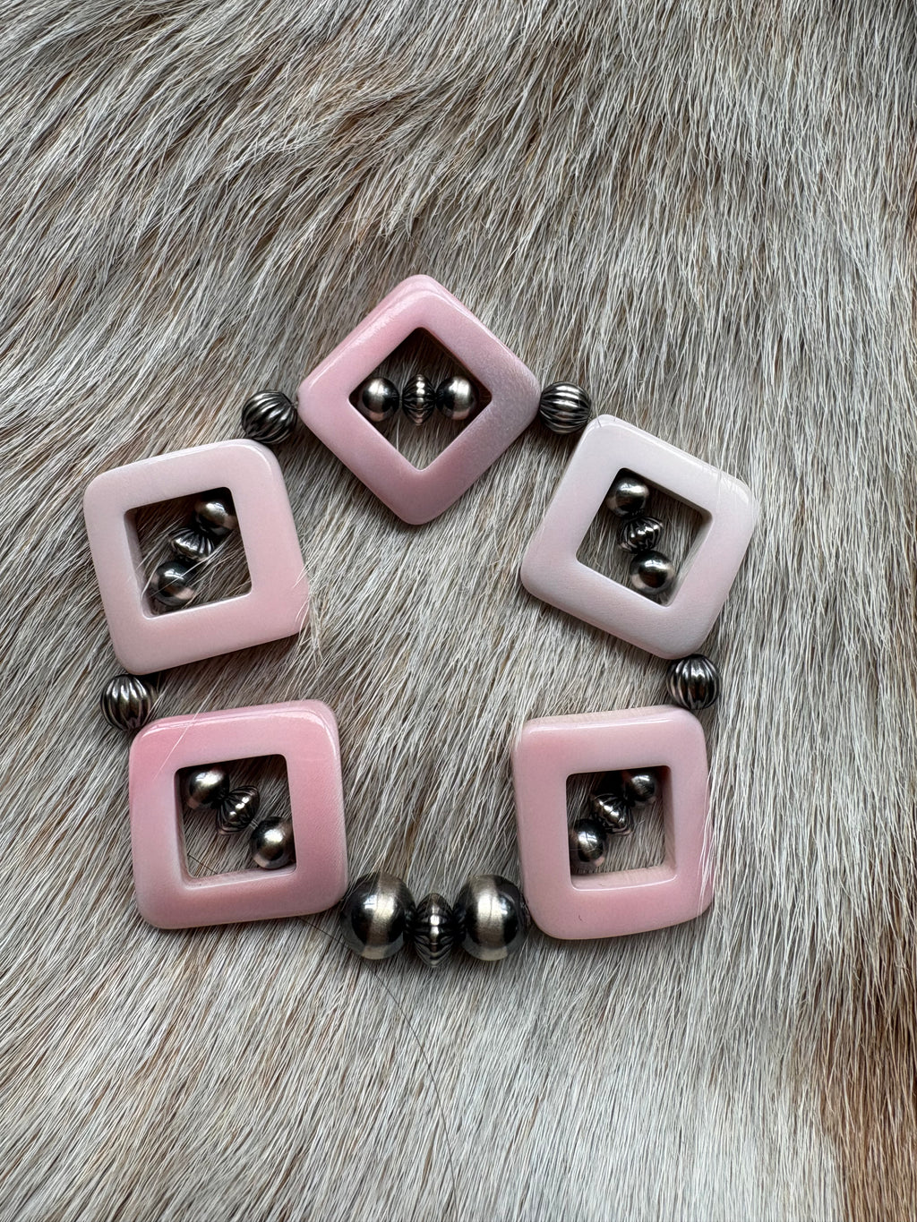 Pink Conch Dream Chunky Bracelet