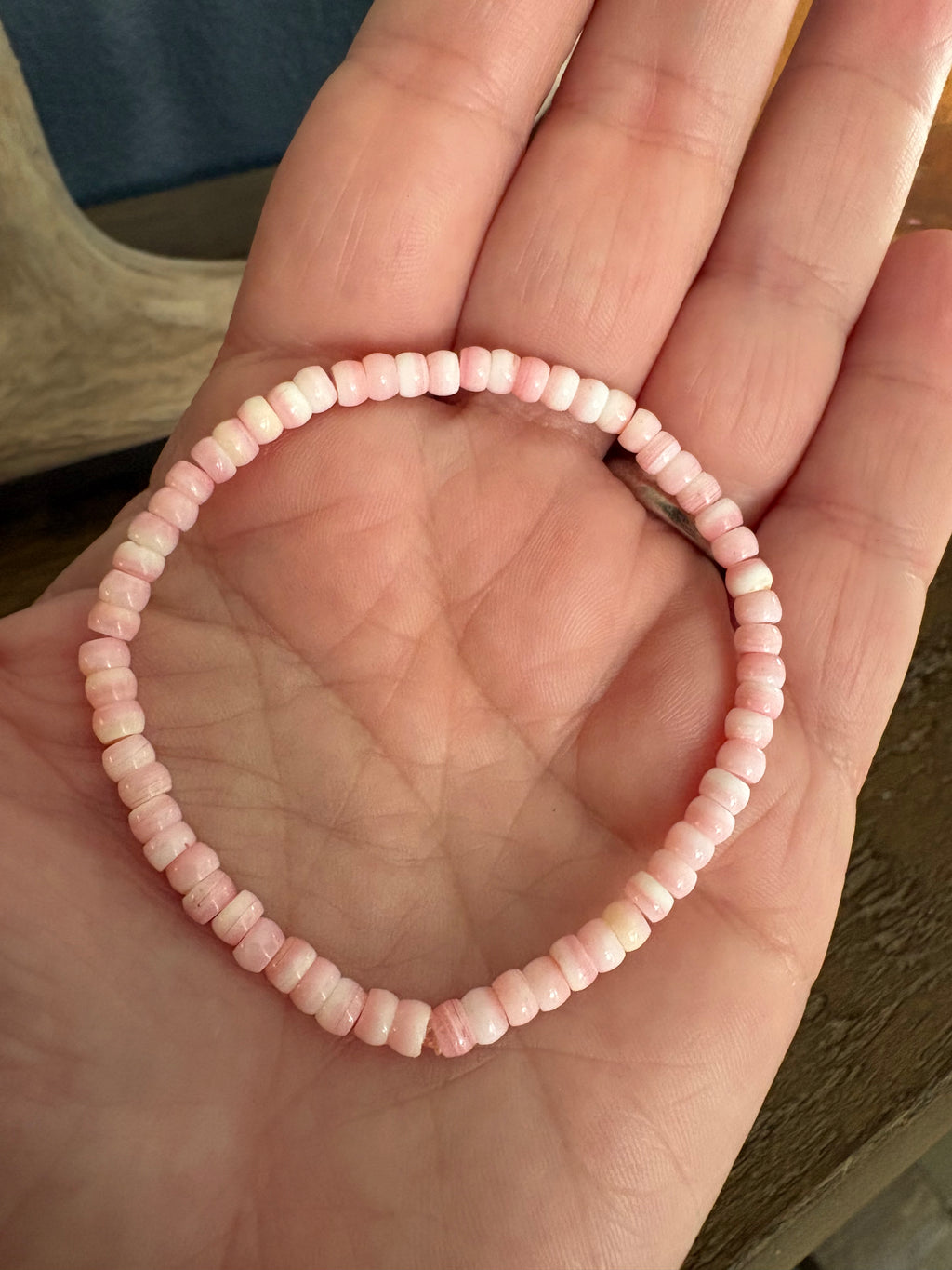 Dainty Pink Conch Accent Bracelet
