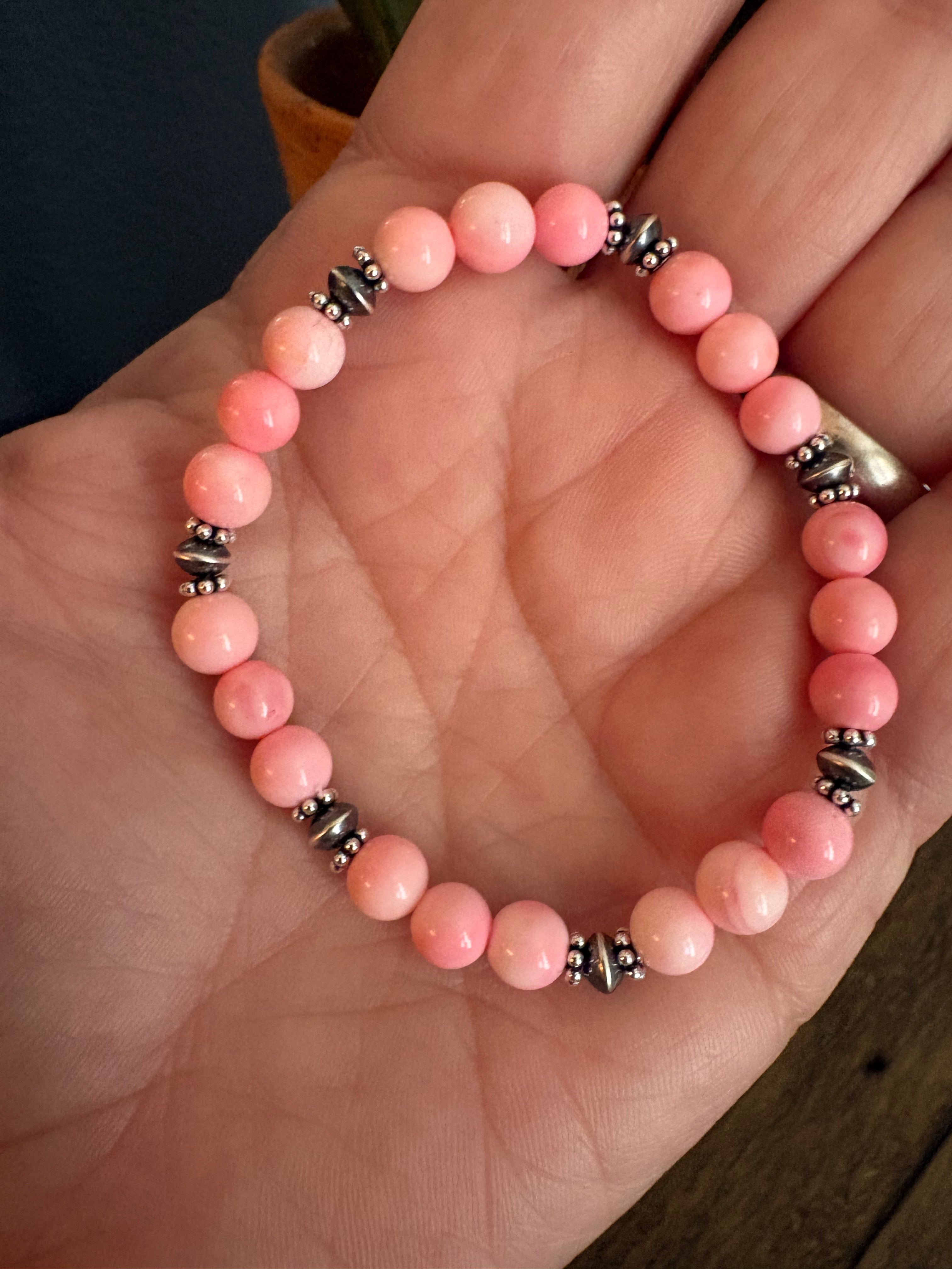Pink Conch & Saucer Prissy Bracelet