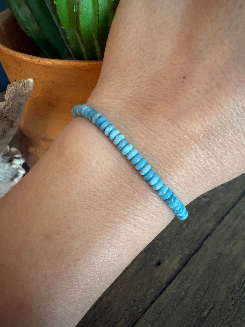 Larimar Rondelle Bracelet