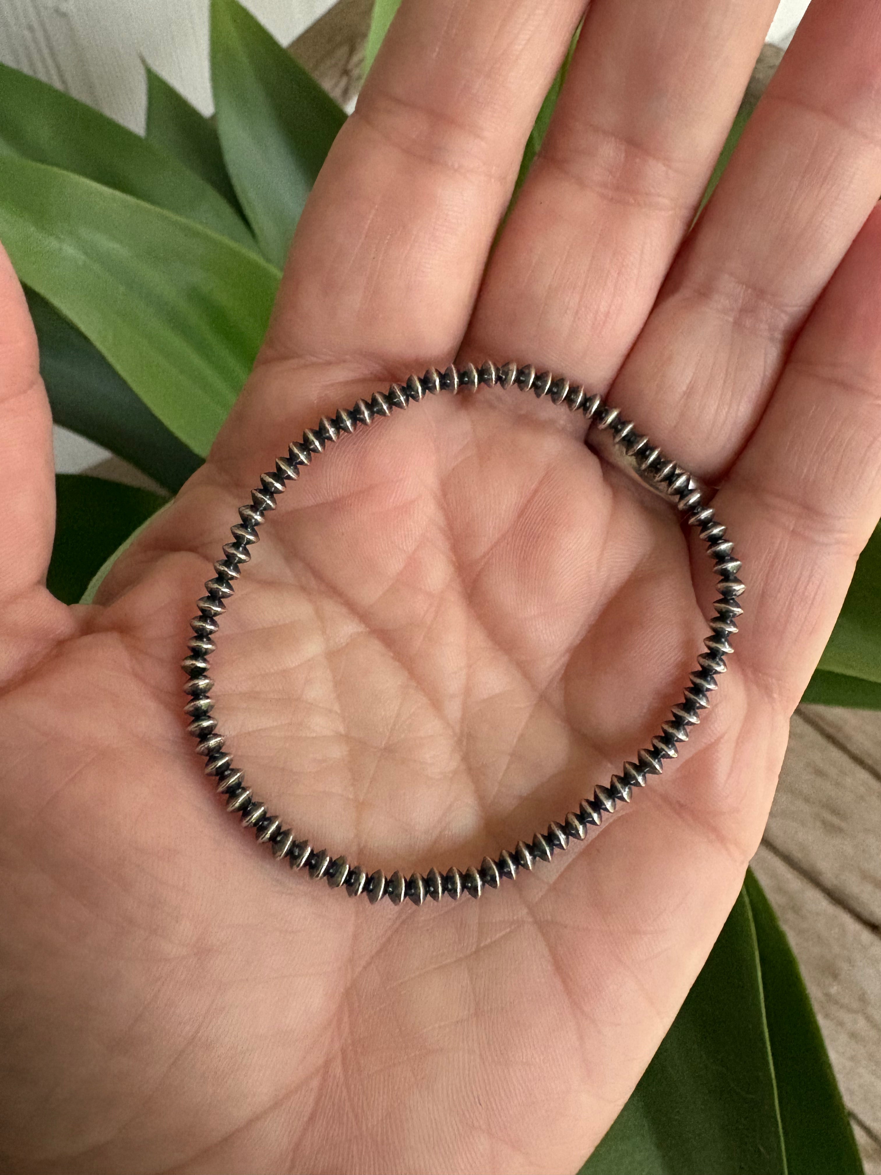 Navajo Style 3mm Saucer Bracelet