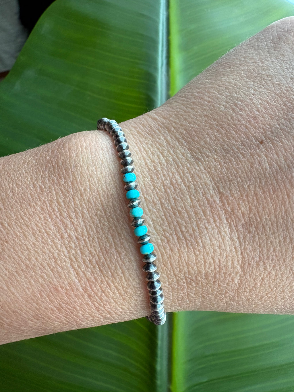 Dainty Emerald Valley & Saucer Bracelet