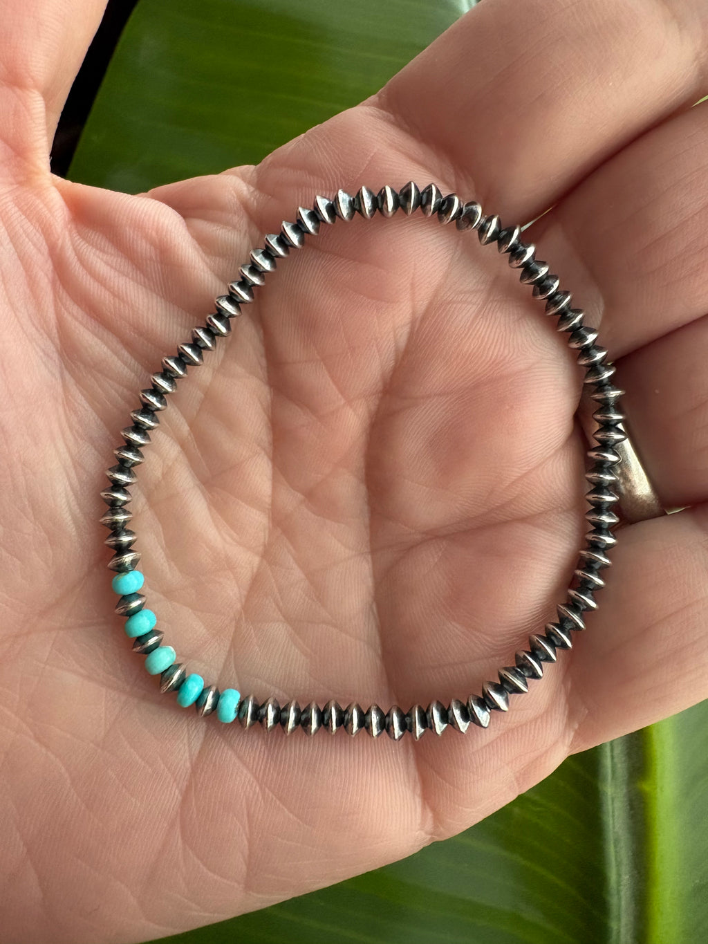 Dainty Emerald Valley & Saucer Bracelet