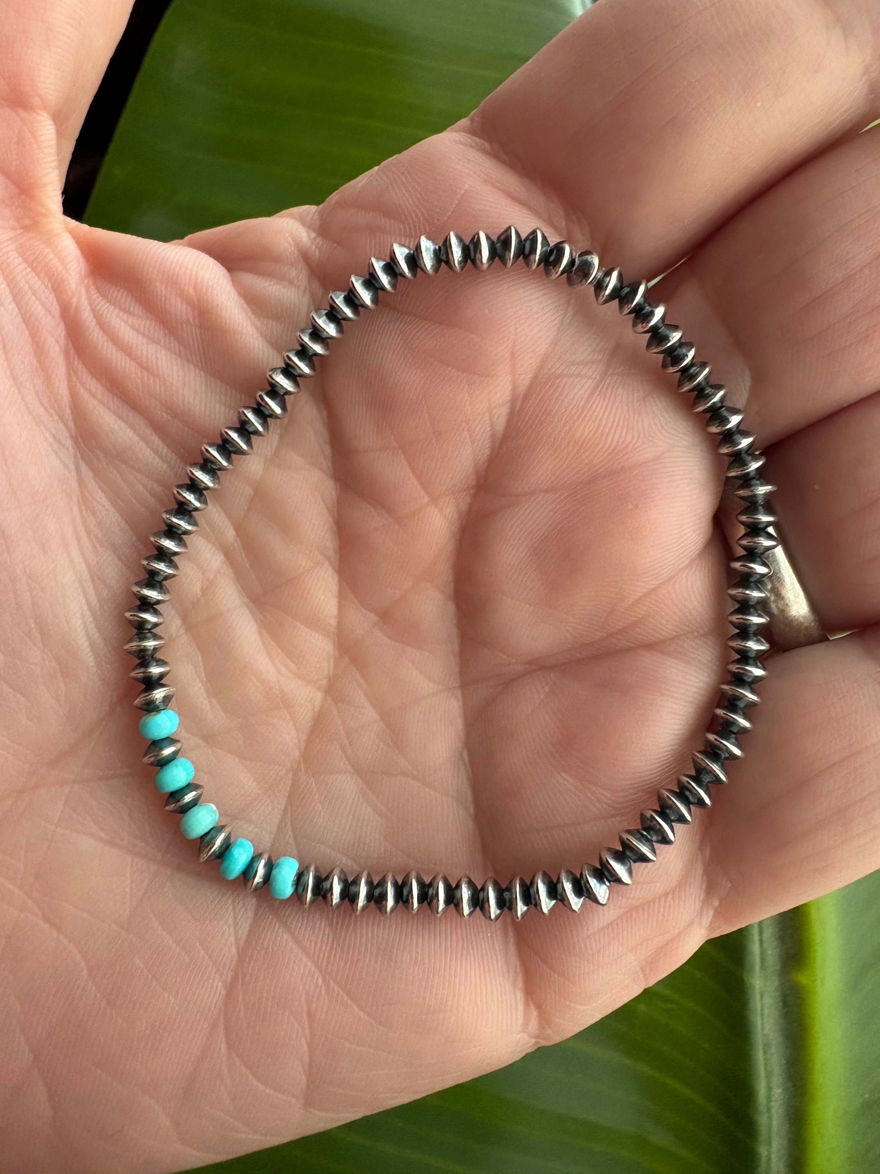 Dainty Emerald Valley & Saucer Bracelet