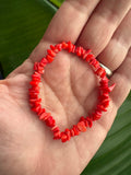 Orange Bamboo Coral Chippy Bracelet