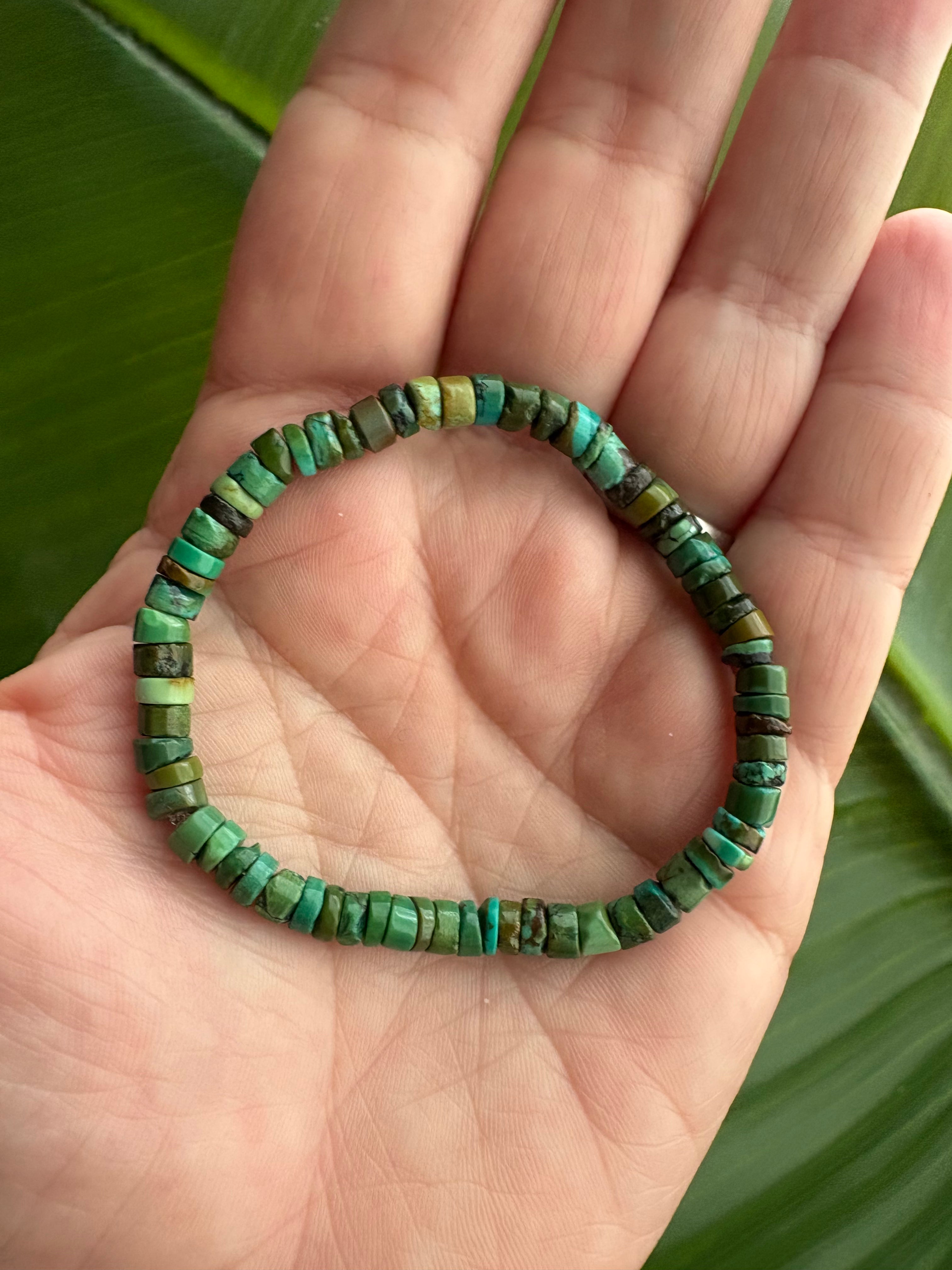 Green Turquoise Heishi Bracelet