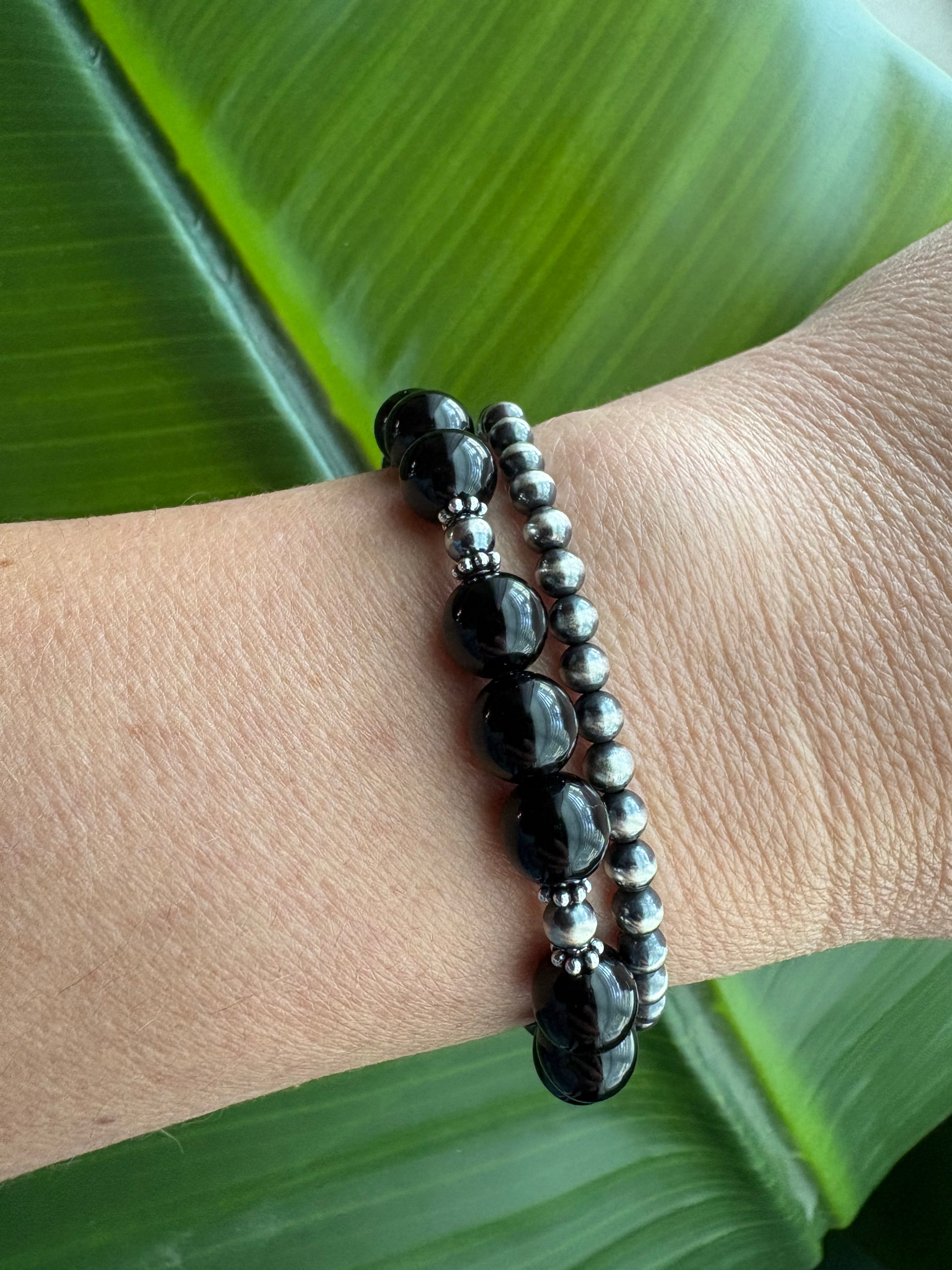 Black Onyx Shiny Prissy Bracelet