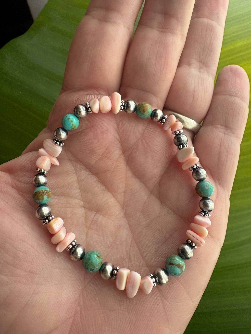 Pink Conch & Kingman Prissy Bracelet