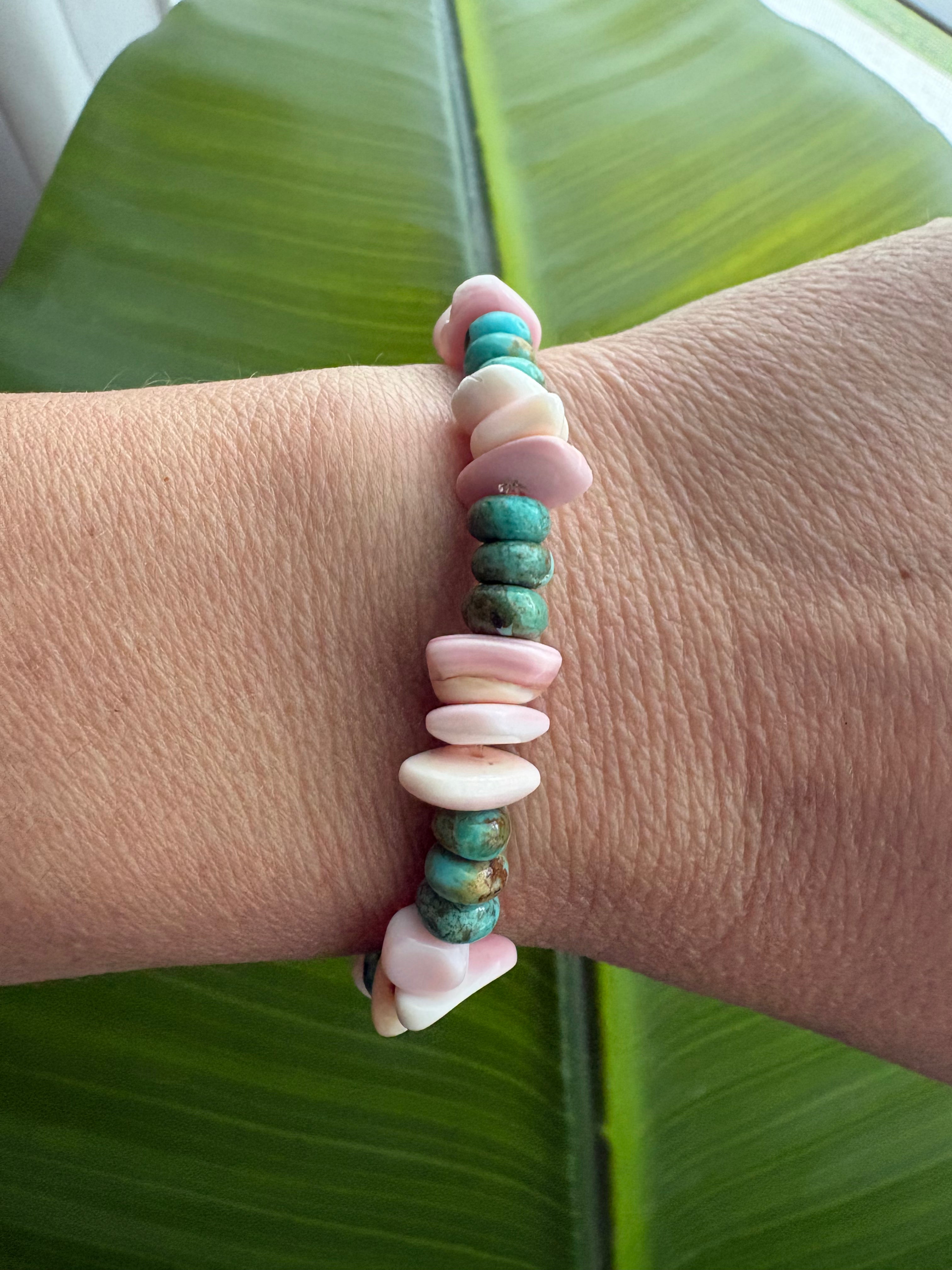 Pinch Conch & Kingman Chunky Bracelet