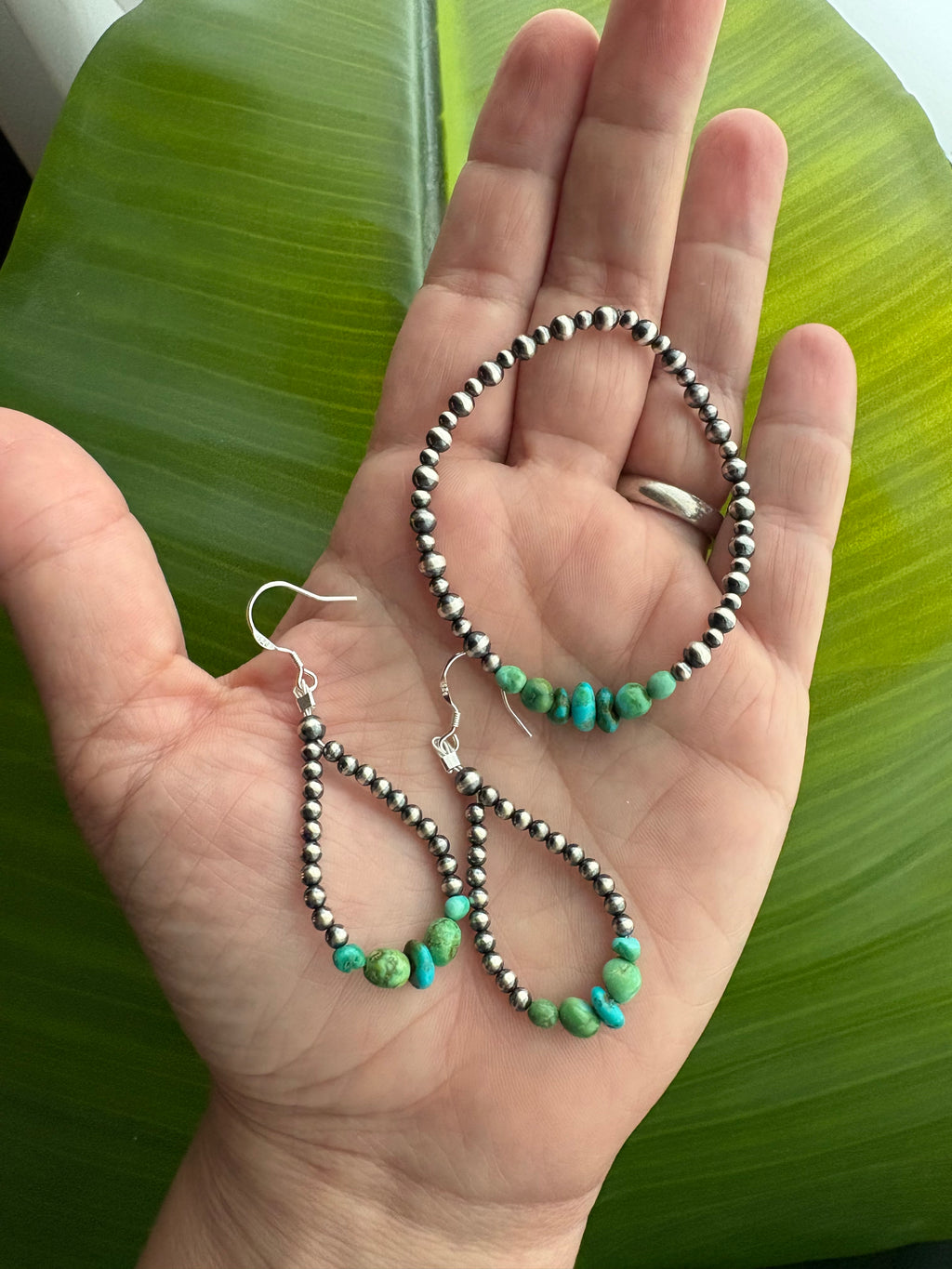 Dainty Sonoran Gold Dangle Earrings and Bracelet Set