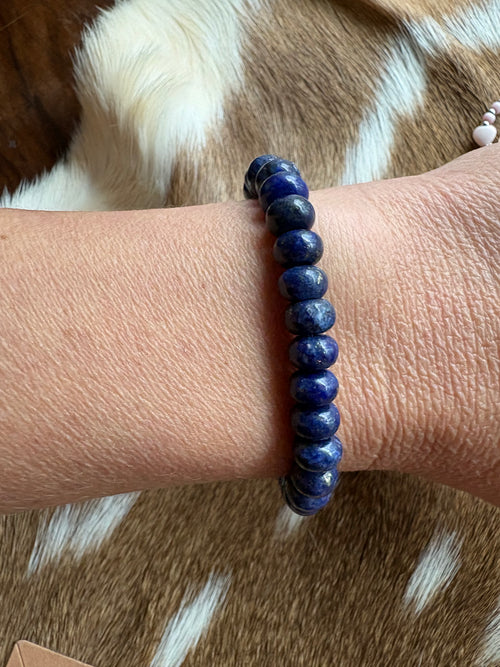 Blue Lapis Chunky Bracelet