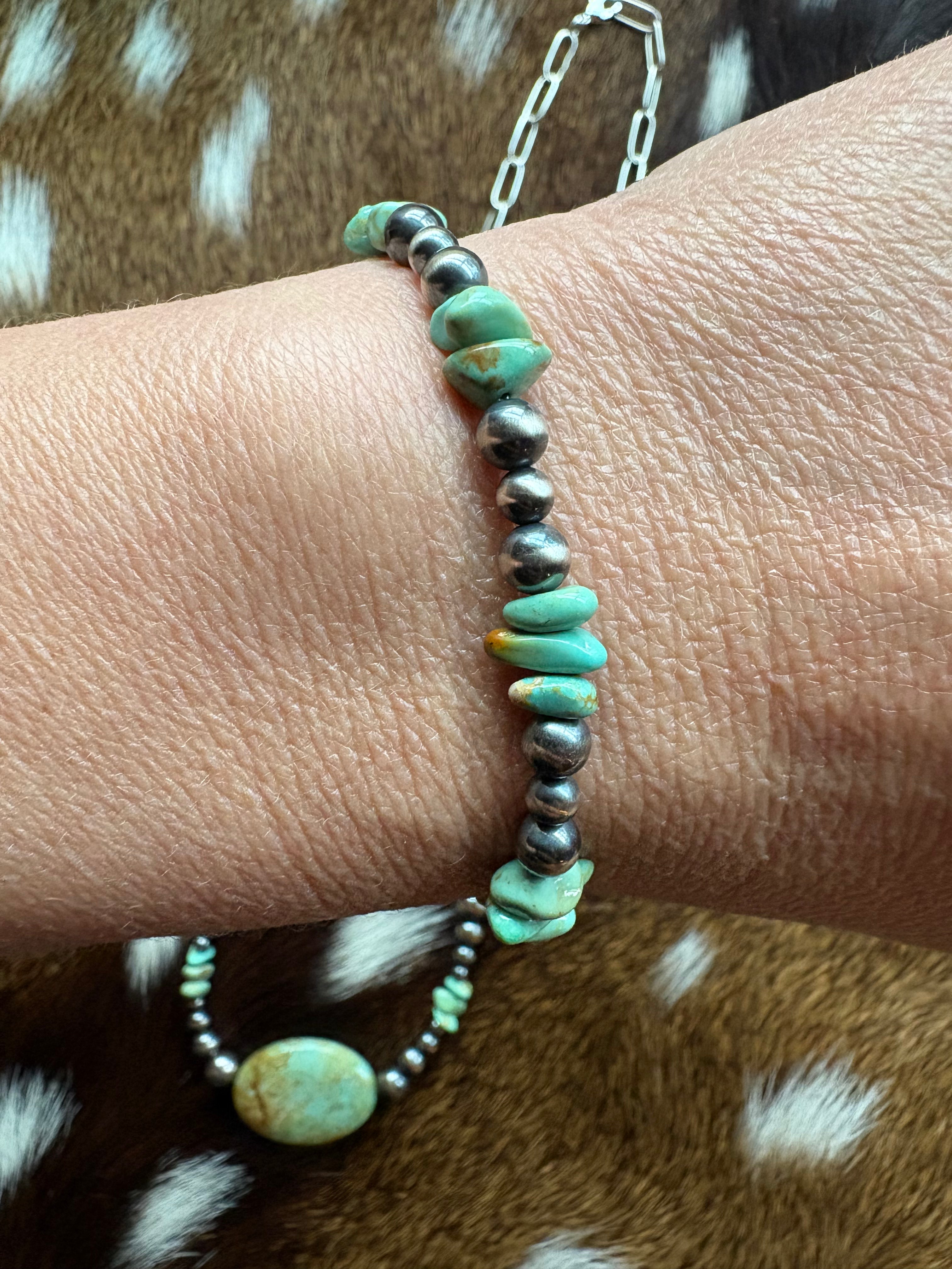 Campitos Army Green & Pearl Bracelet