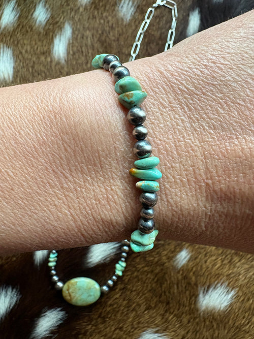 Campitos Army Green & Pearl Bracelet