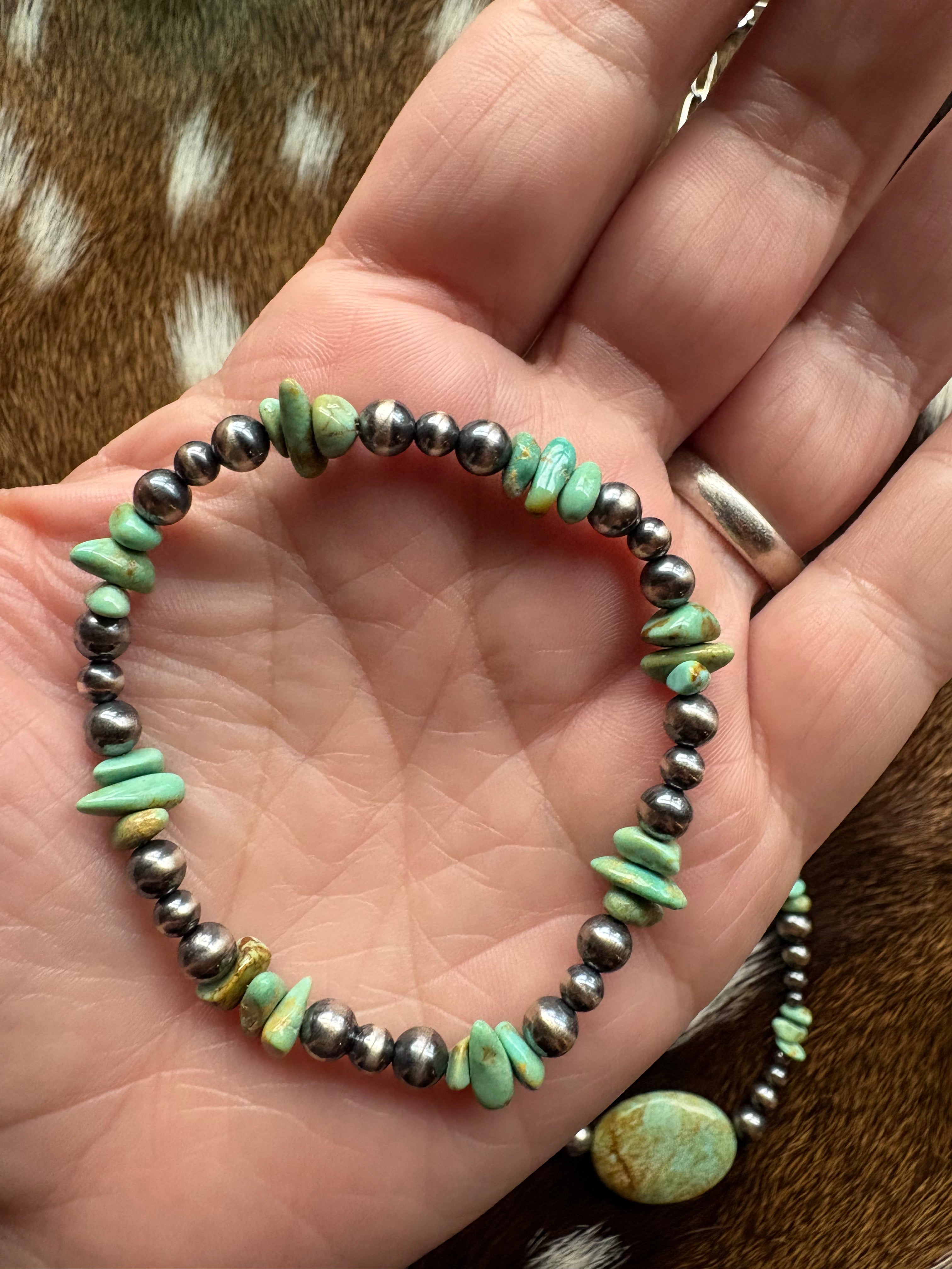 Campitos Army Green & Pearl Bracelet