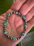 White Water Nugget & Pearl Bracelet
