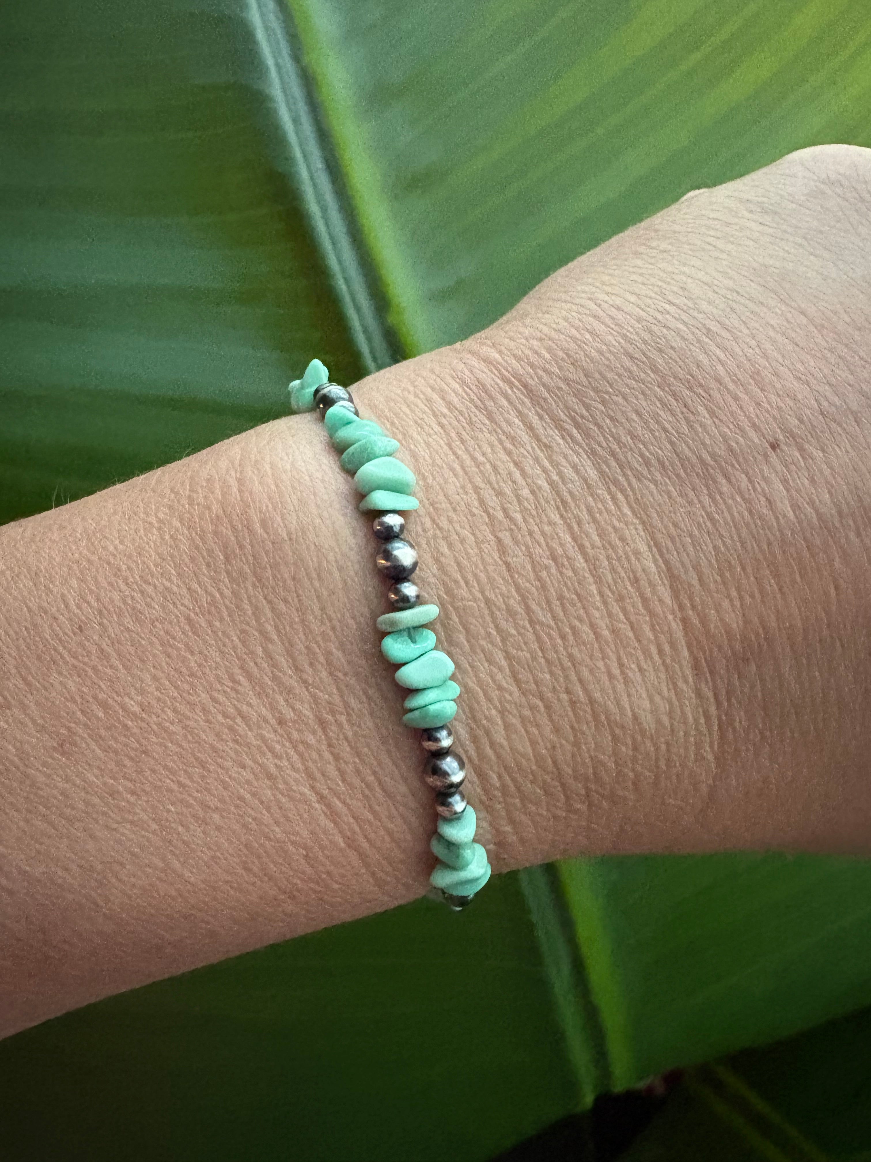 Nevada Variscite Chippy Earring & Bracelet Set