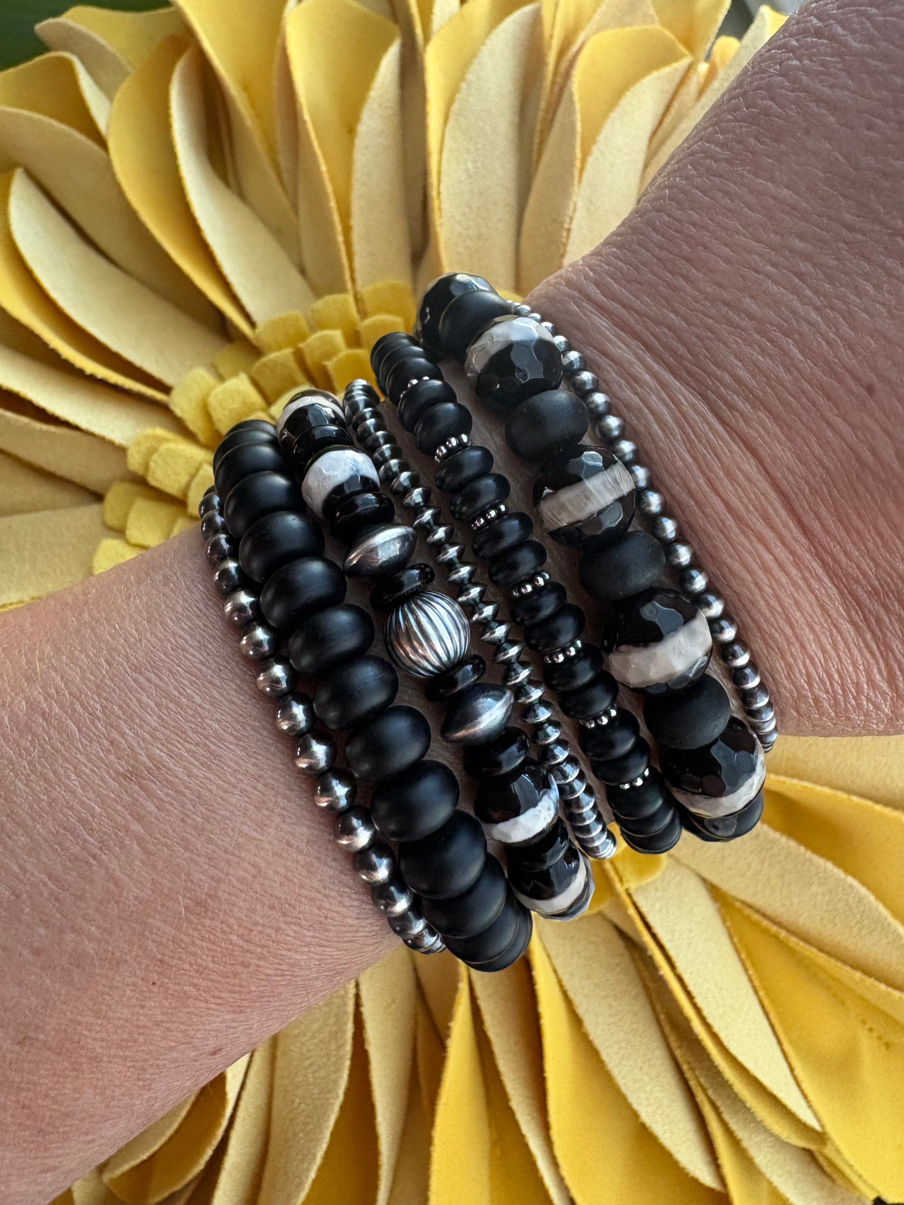 Navajo Style 3mm Saucer Bracelet