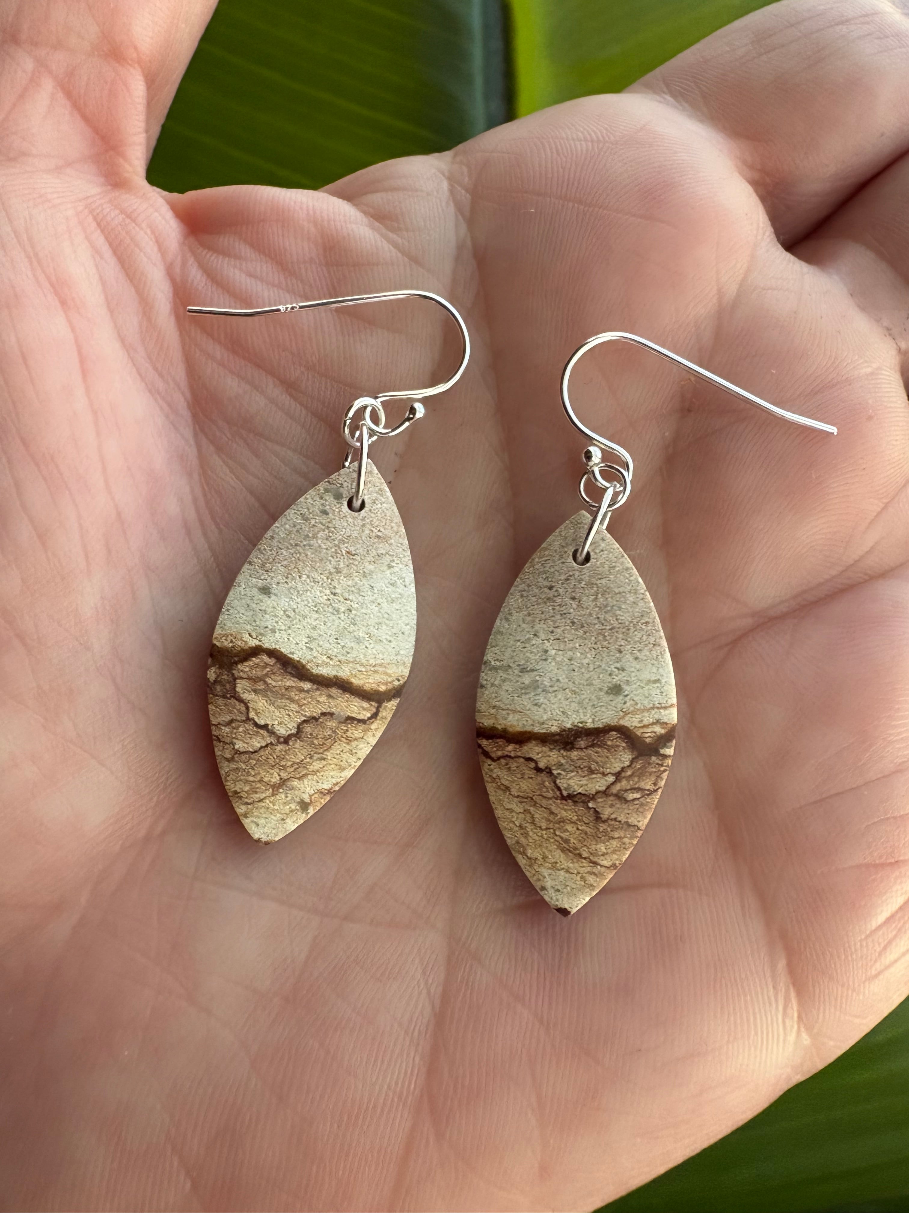 Picture Jasper Dangle Earrings