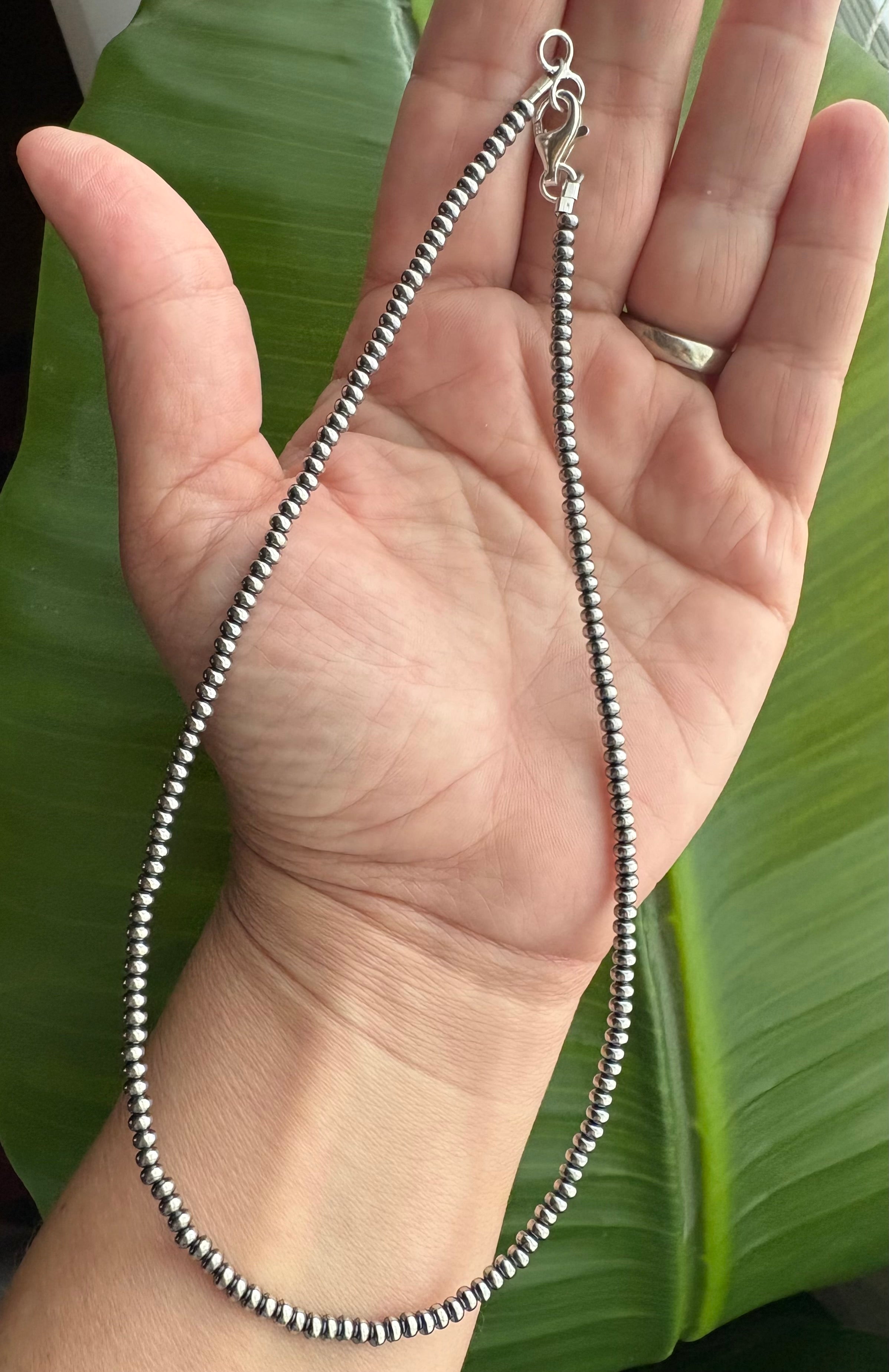 Navajo Style 3mm Rondelle Necklace