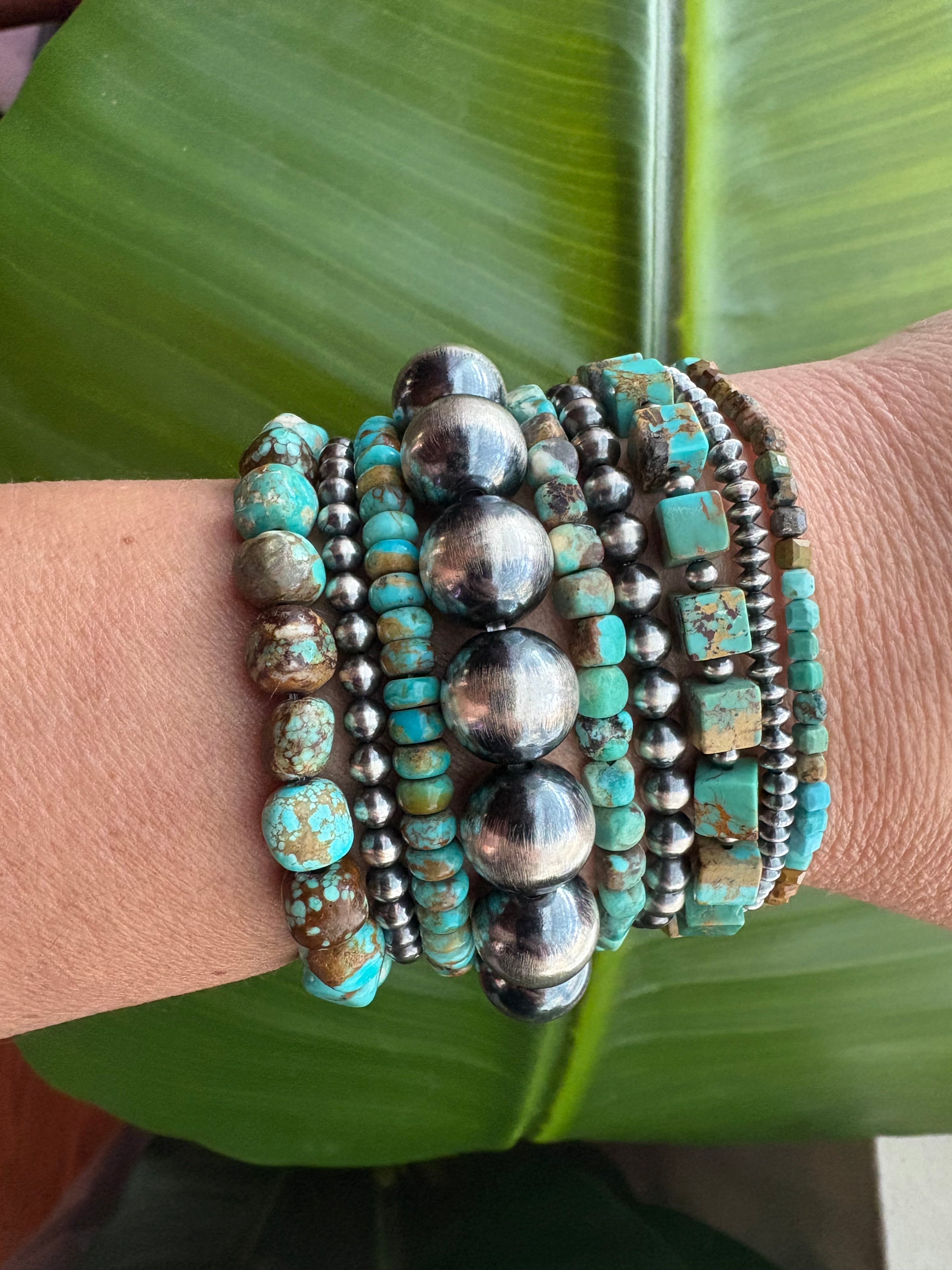 Kingman Cube & Pearl Bracelet