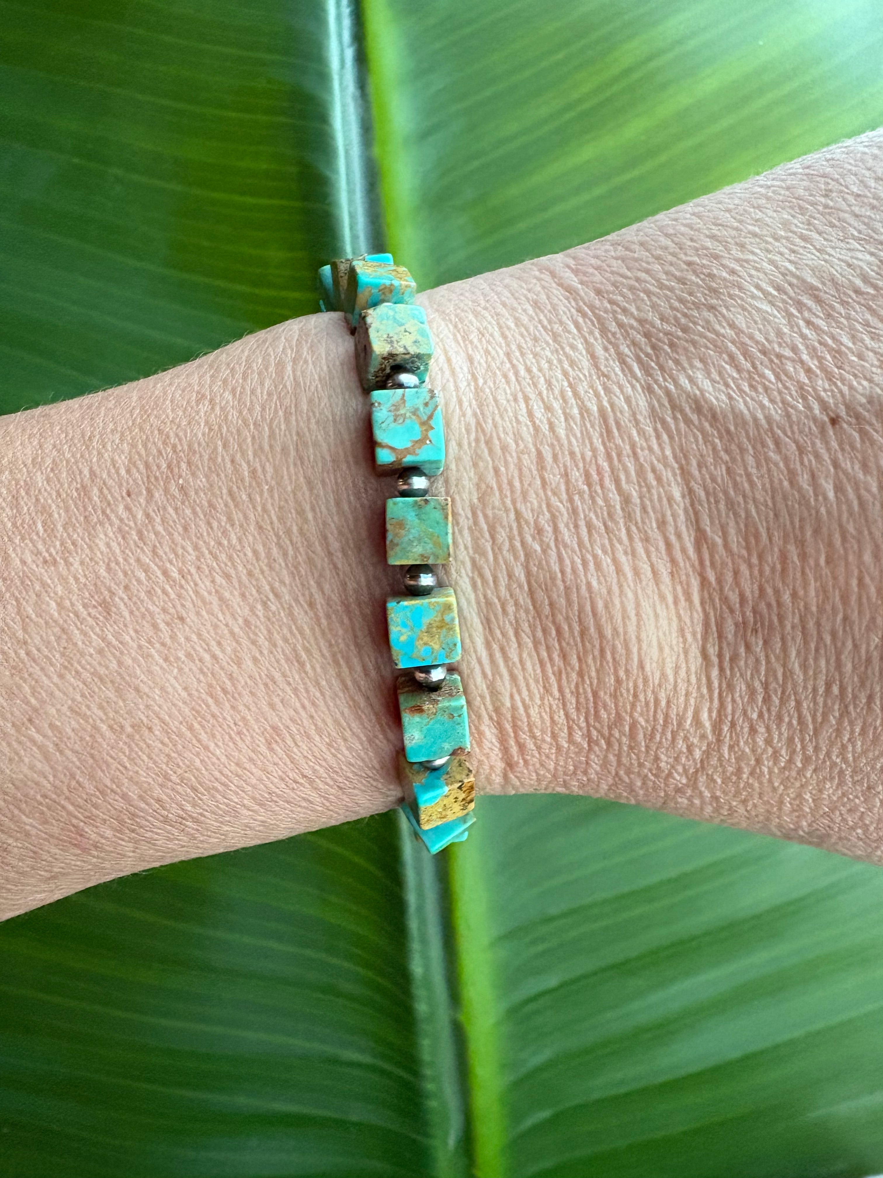 Kingman Cube & Pearl Bracelet