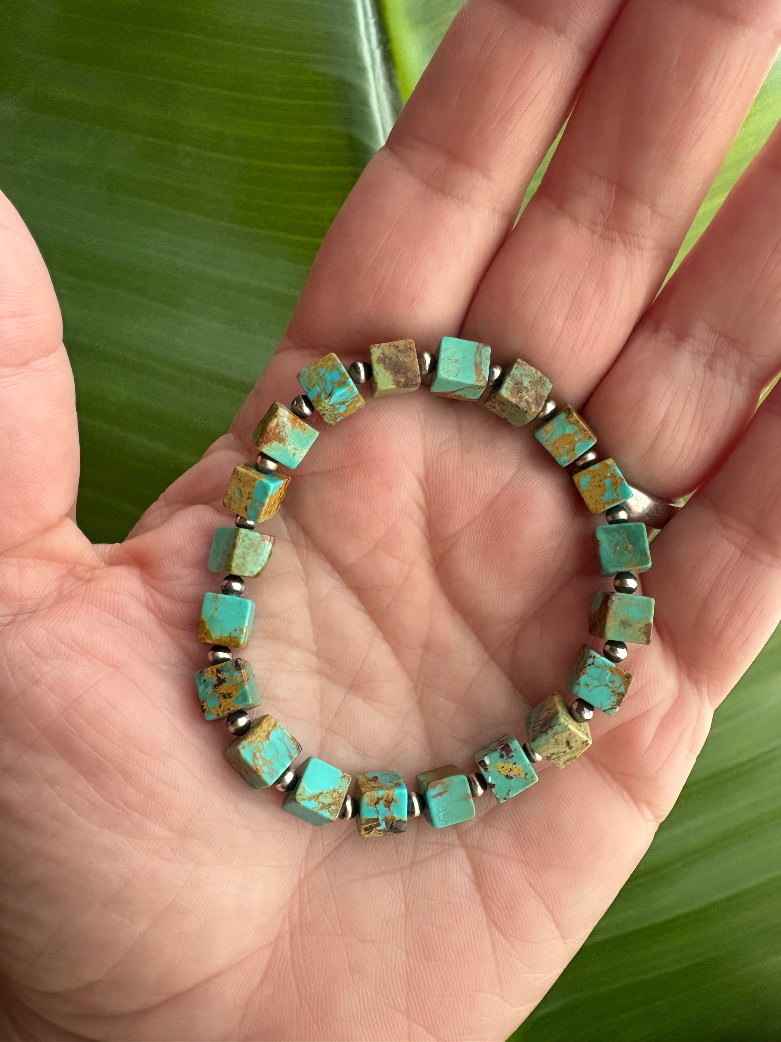 Kingman Cube & Pearl Bracelet