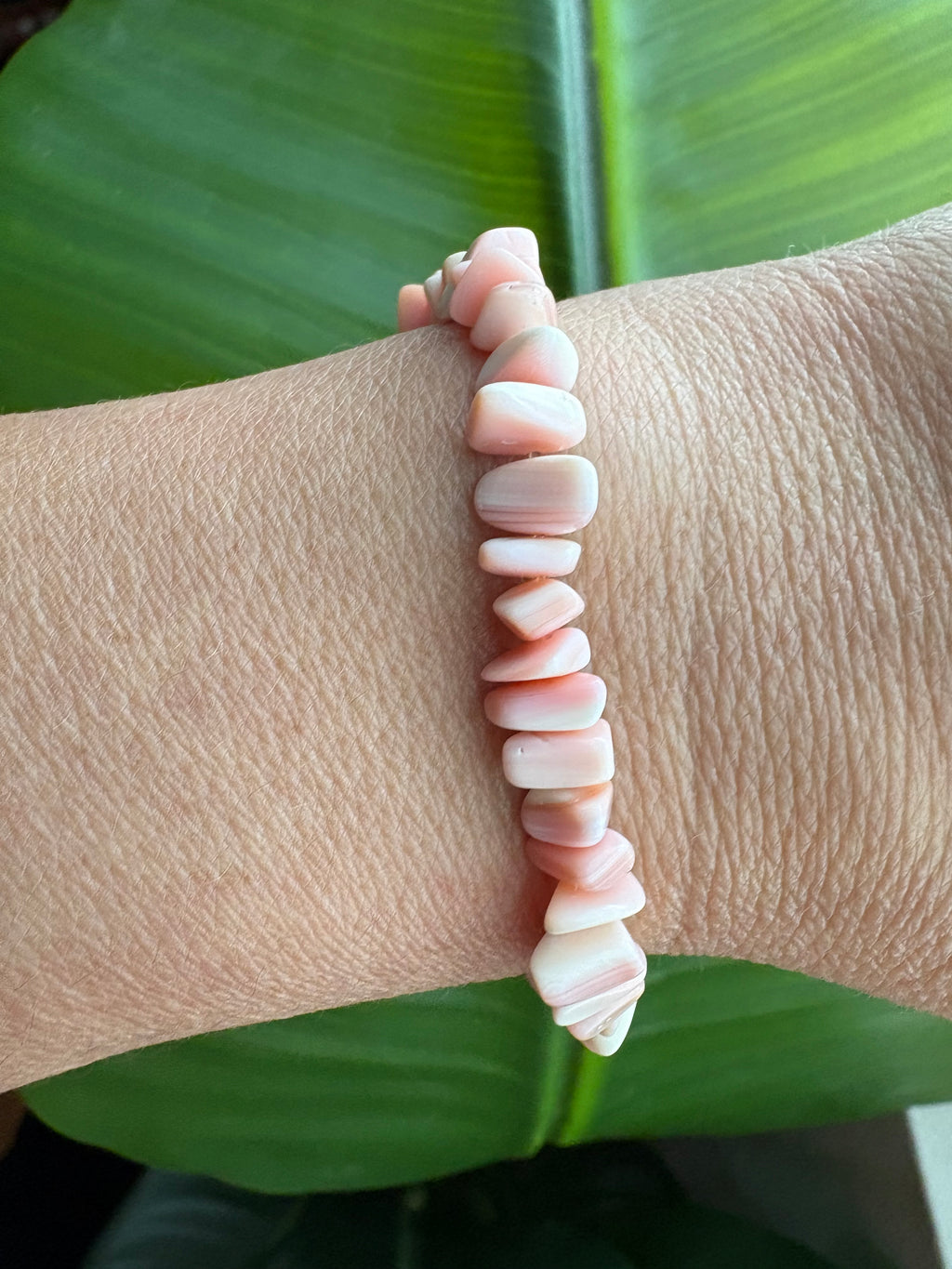 Pink Conch Chip Bracelet