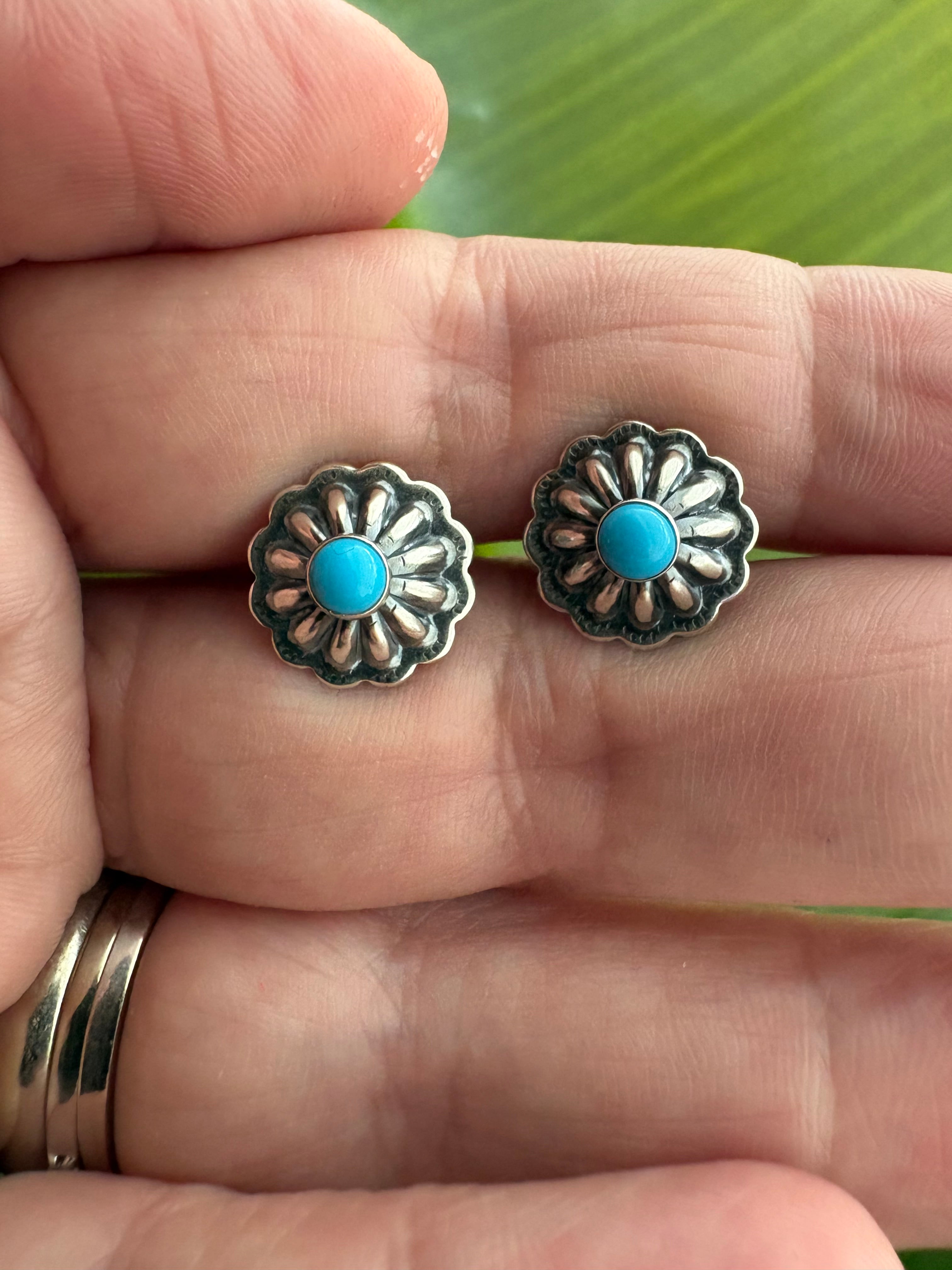 Concho Turquoise Studs
