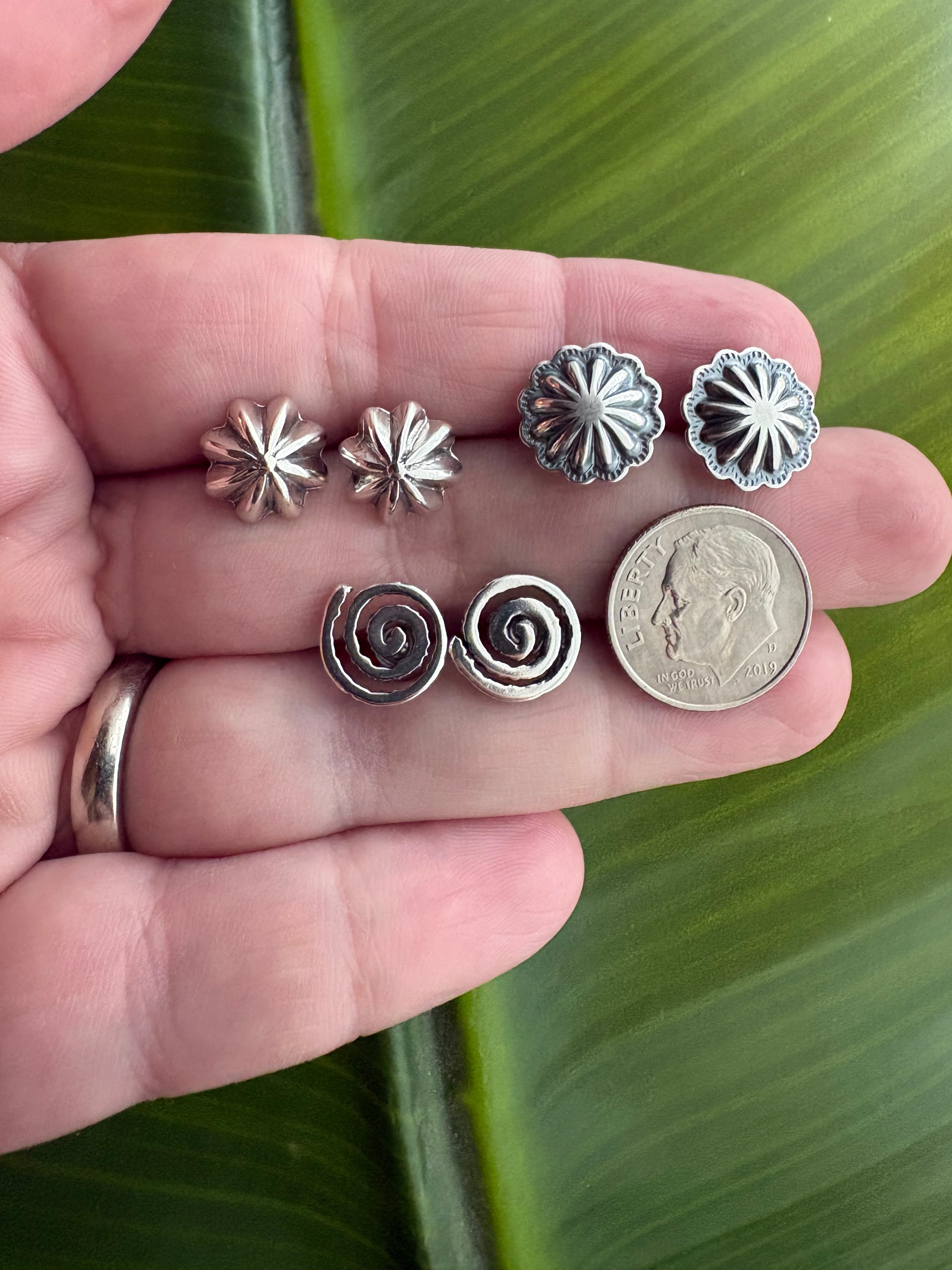 Concho Stud Earrings