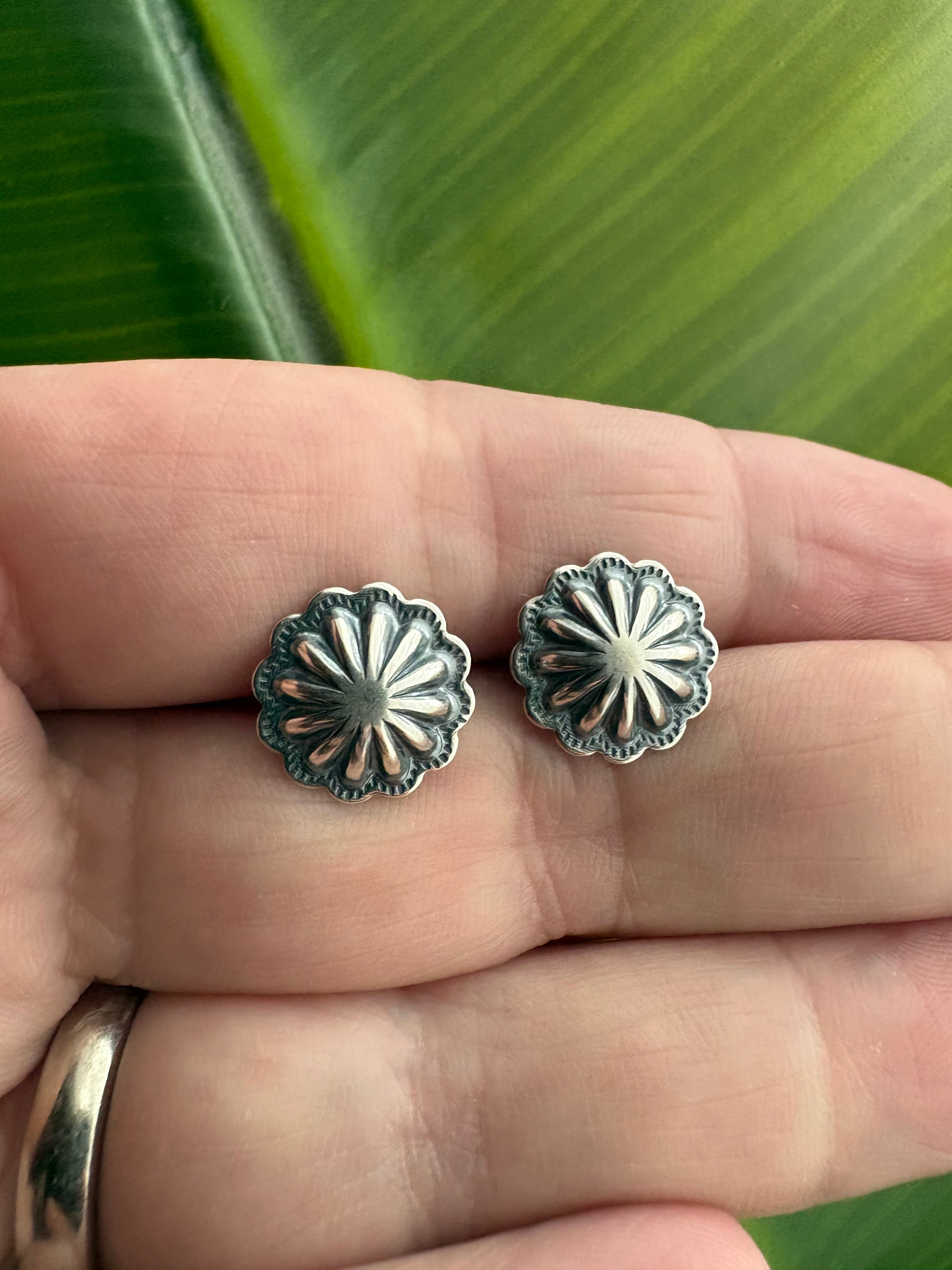 Concho Stud Earrings