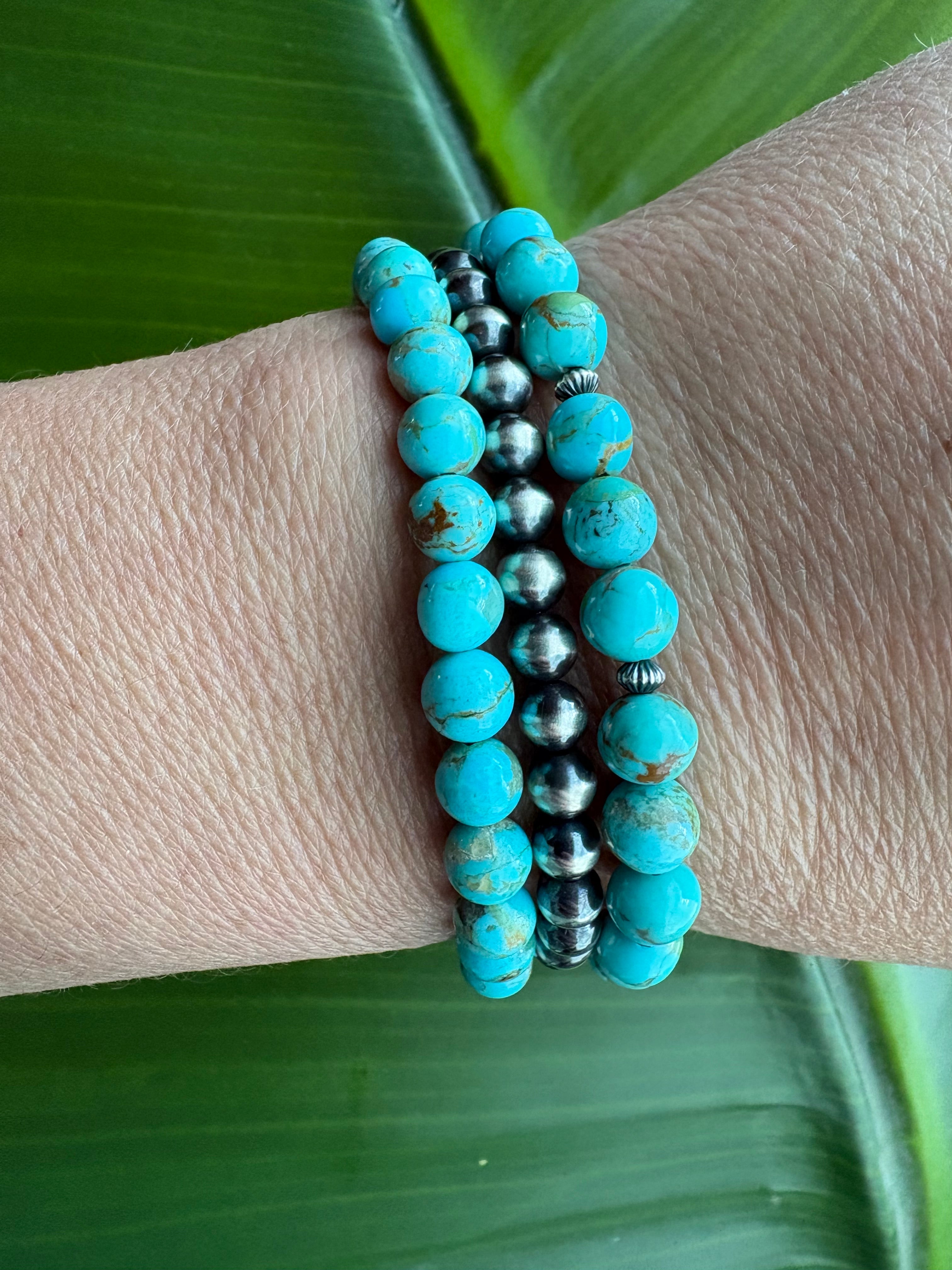 Kingman Round & Saucer Bracelet