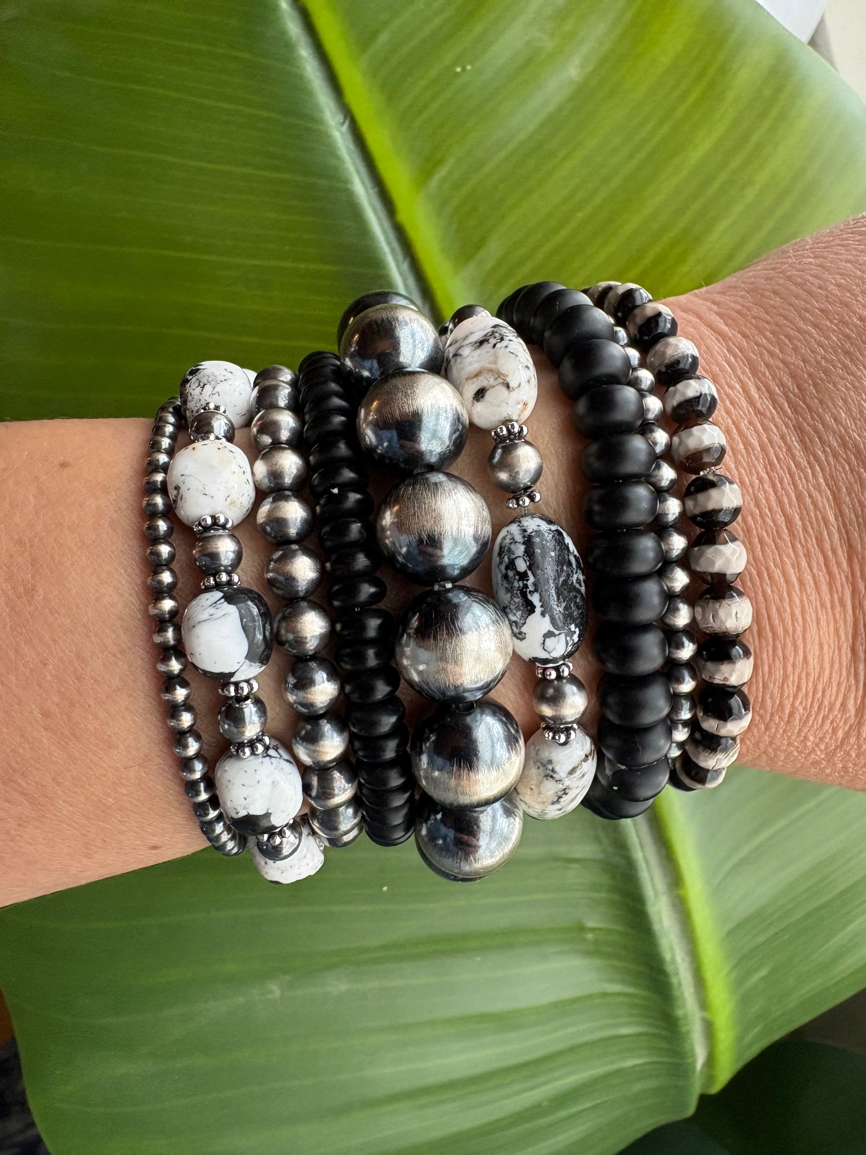 White Buffalo Round Prissy Bracelet