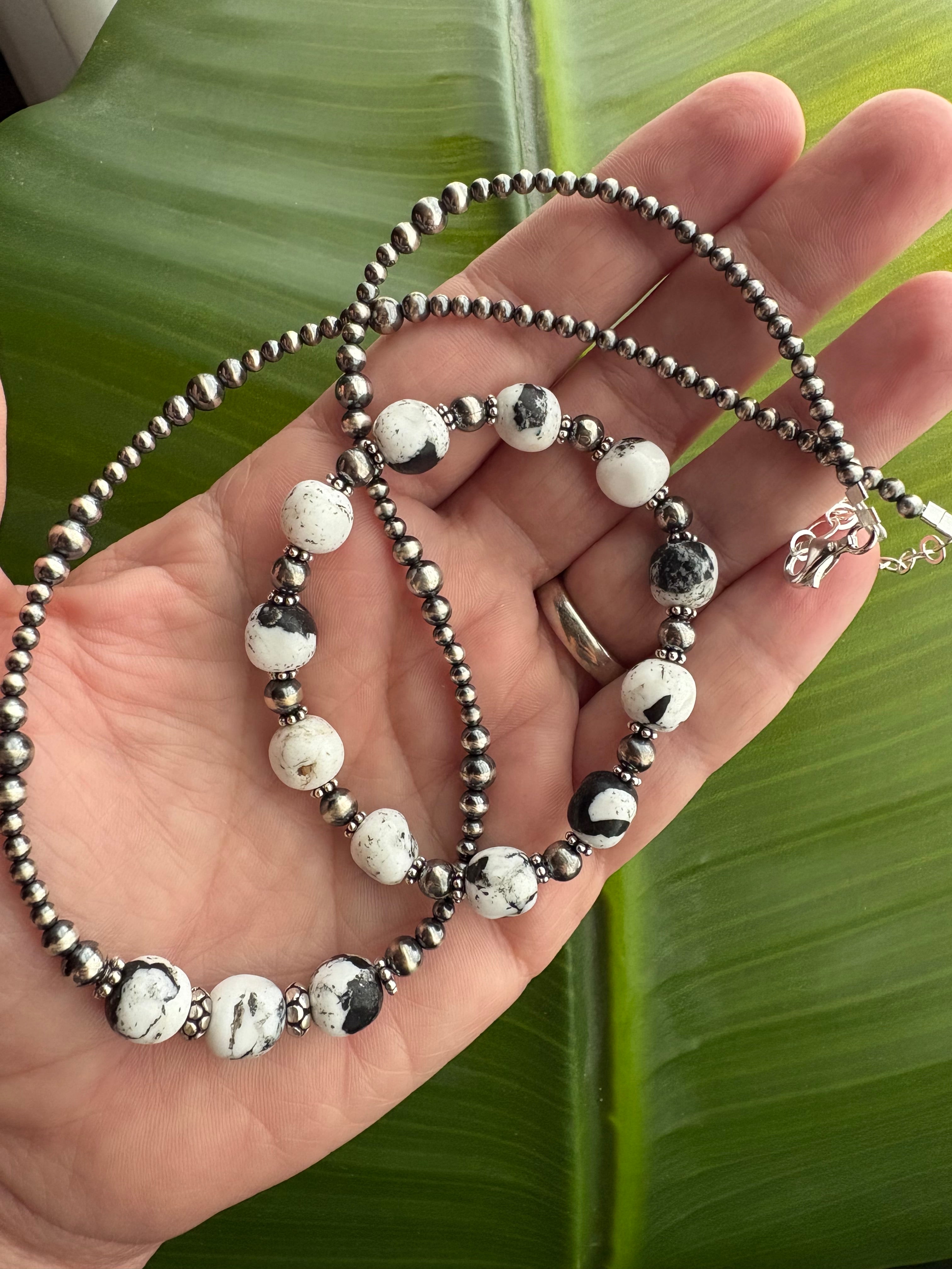 White Buffalo Graduated Prissy Necklace