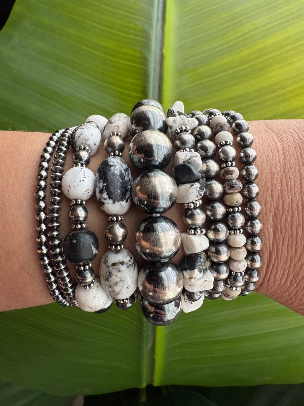 White Buffalo Rondelle Prissy Bracelet