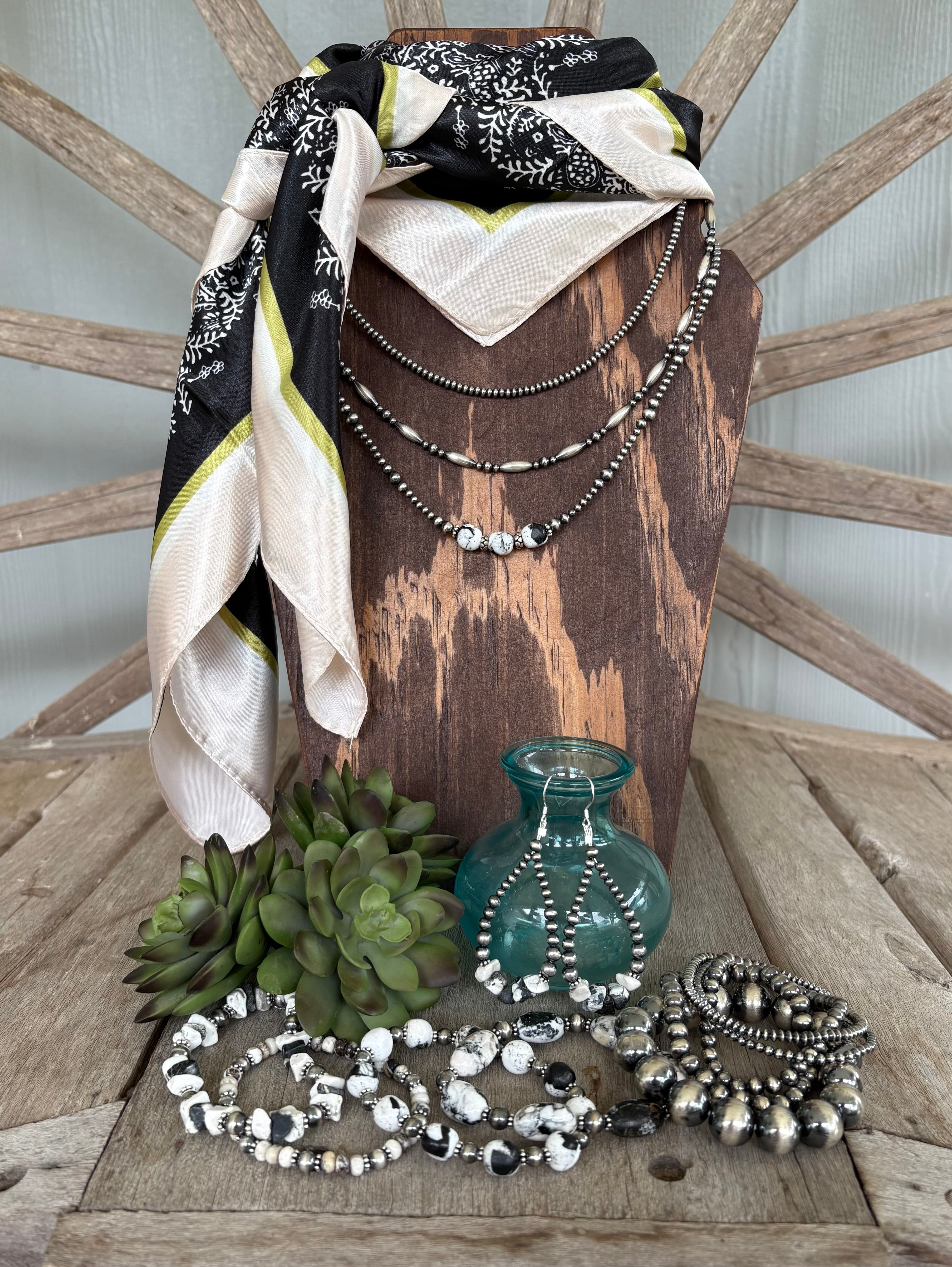 White Buffalo Chip Prissy Earrings